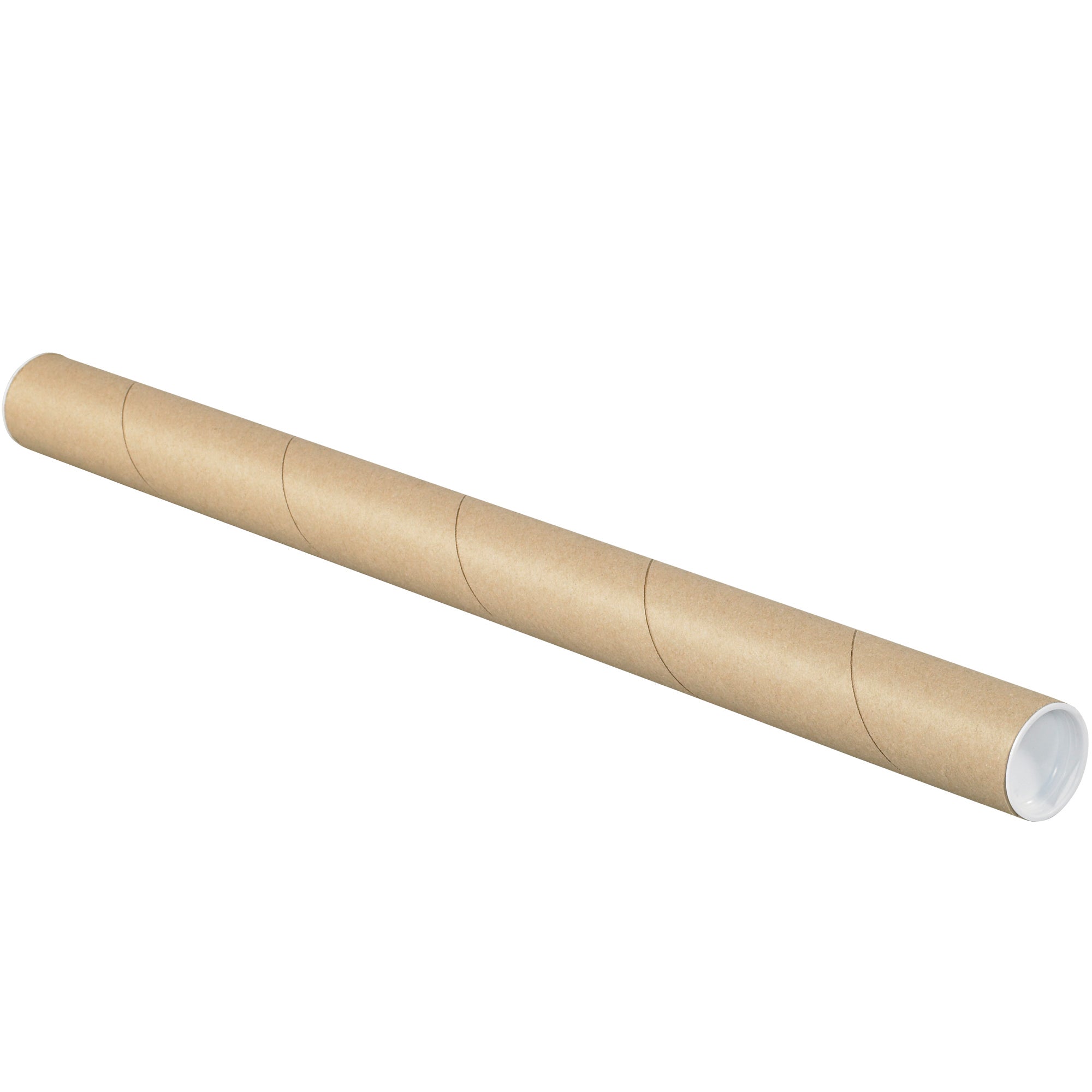 1 1/2 x 30" Kraft Tubes with Caps (P1530K) Case Of 50