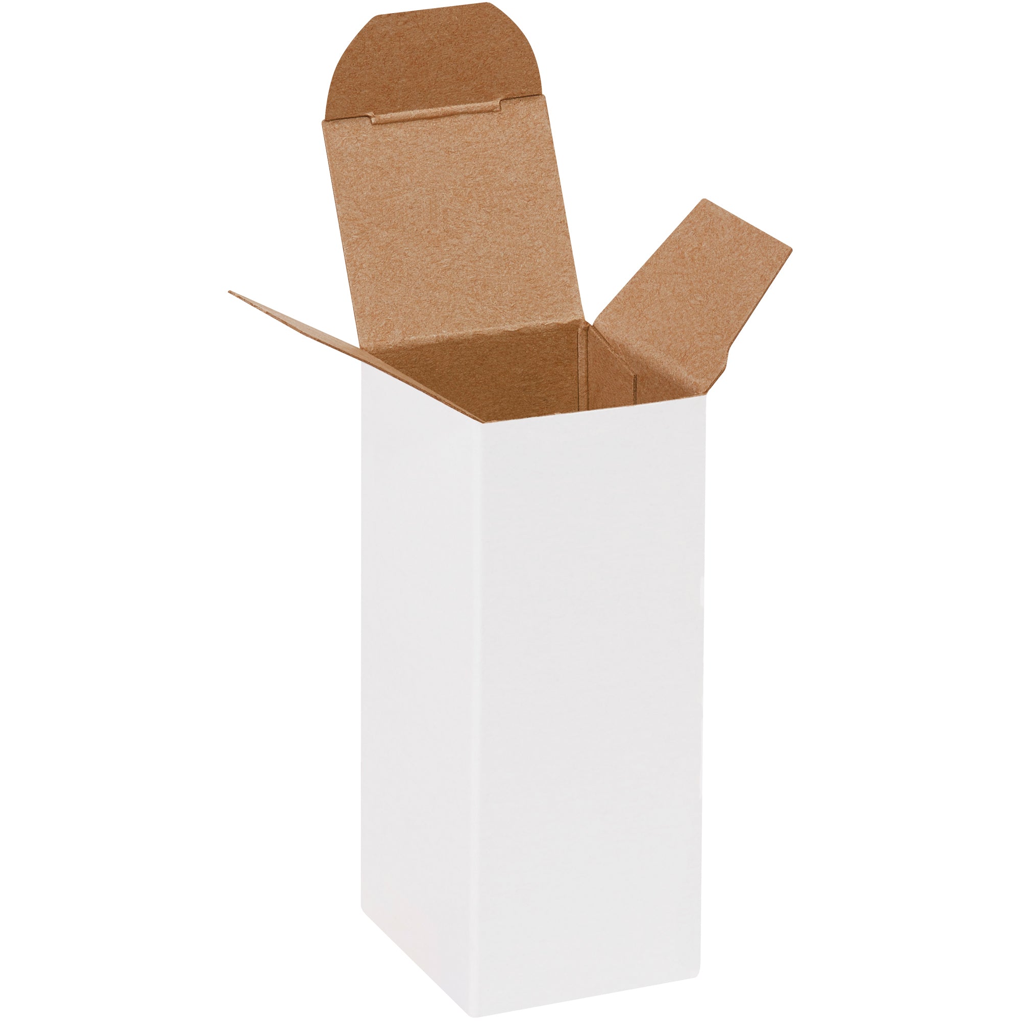 1 1/2 x 1 1/2 x 4" White Reverse Tuck Folding Cartons (RTD1W) Case Of 1000
