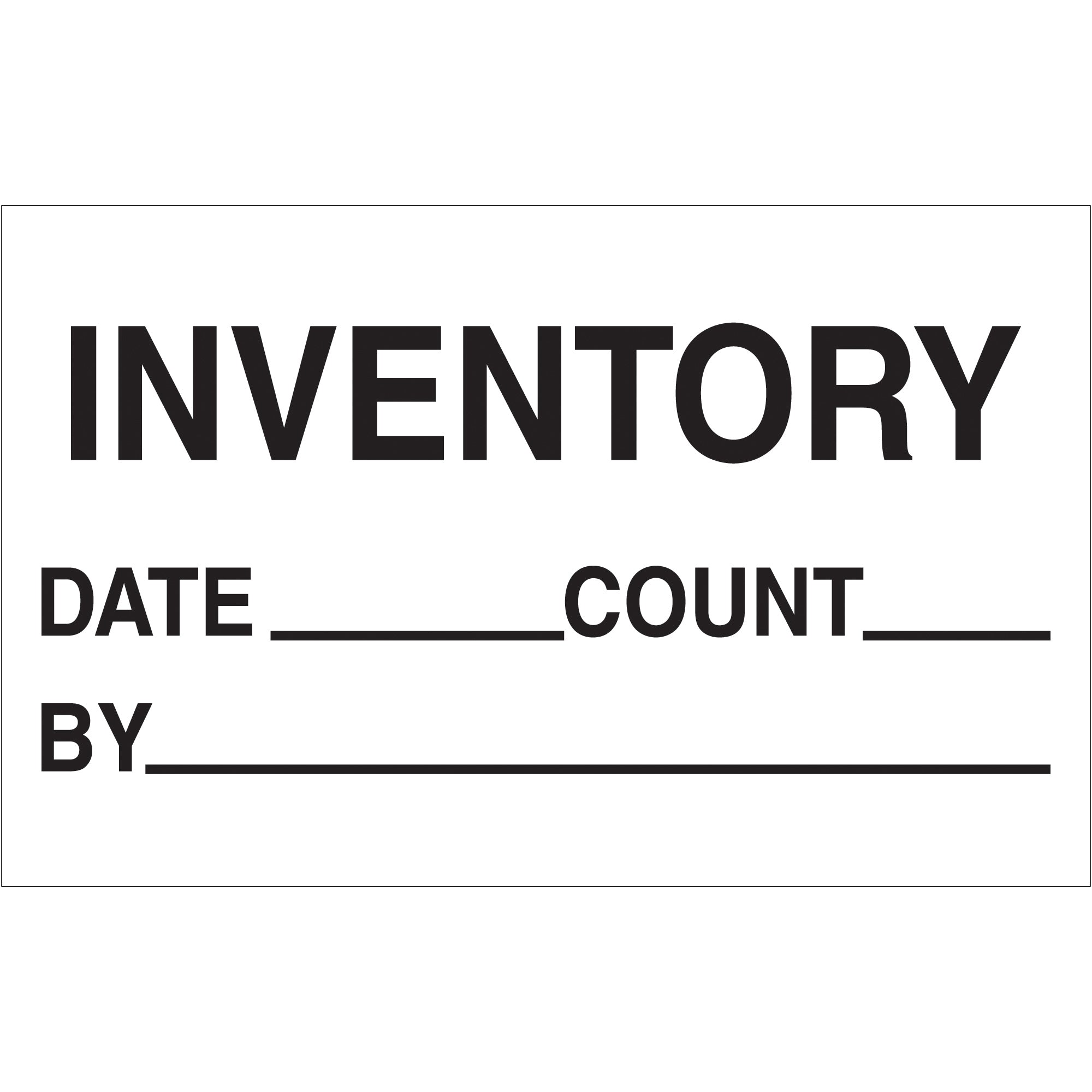1 1/4 x 2" - "Inventory - Date - Count - By" Labels (DL1181) Roll Of 500