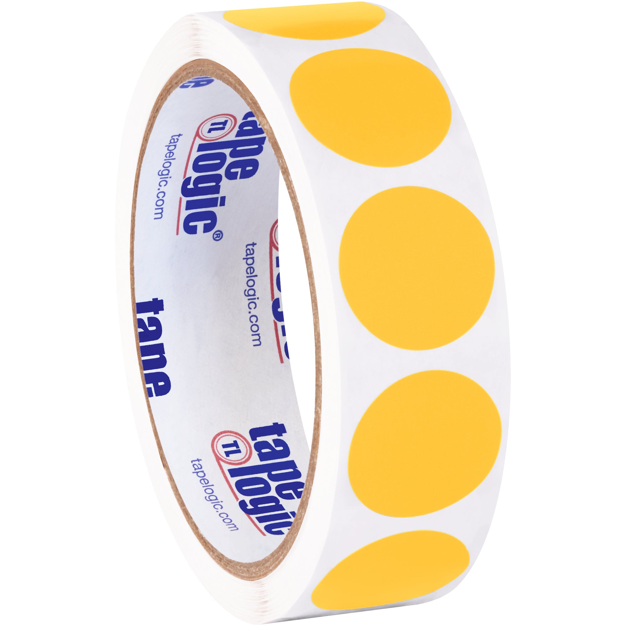 1" Circles - Fluorescent Orange Removable Labels (DL1389FO) Roll Of 500