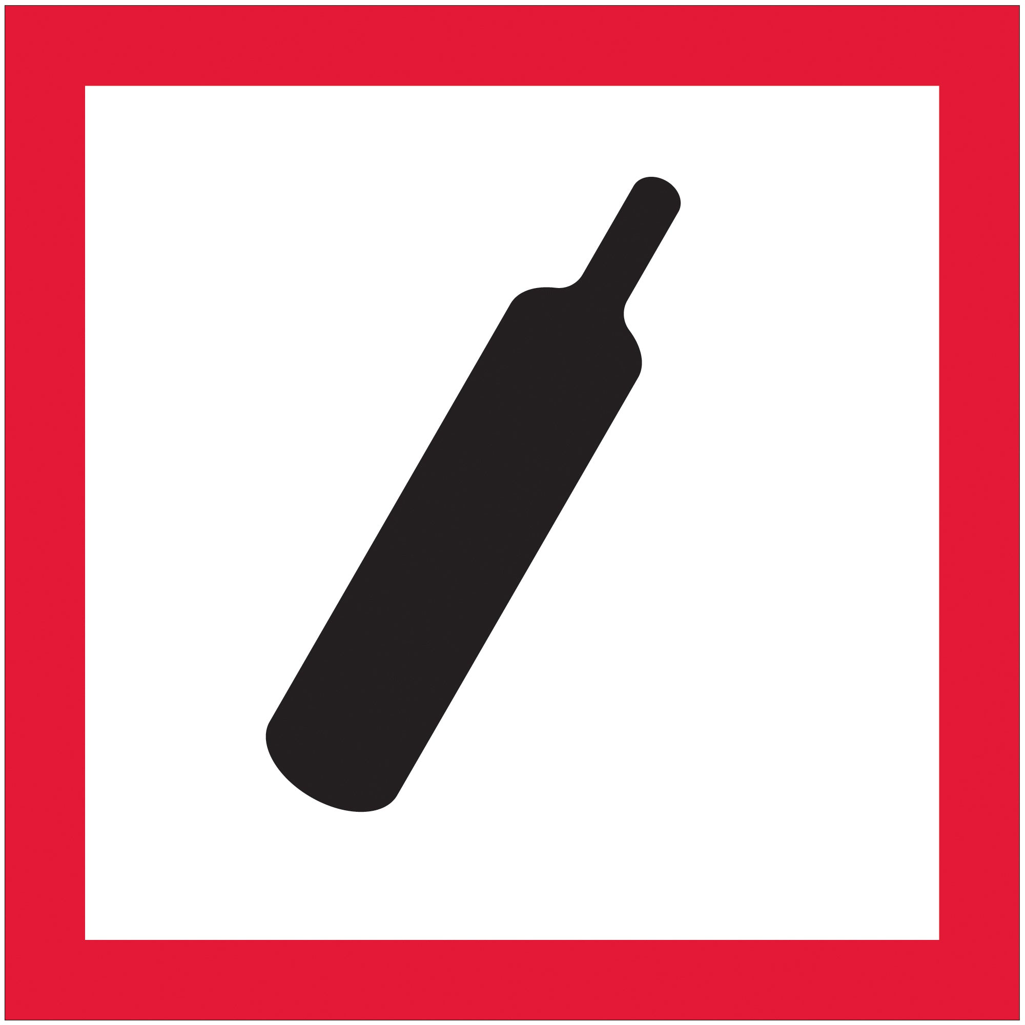 1 x 1" Pictogram - Gas Cylinder Labels (DL4143) Roll Of 500