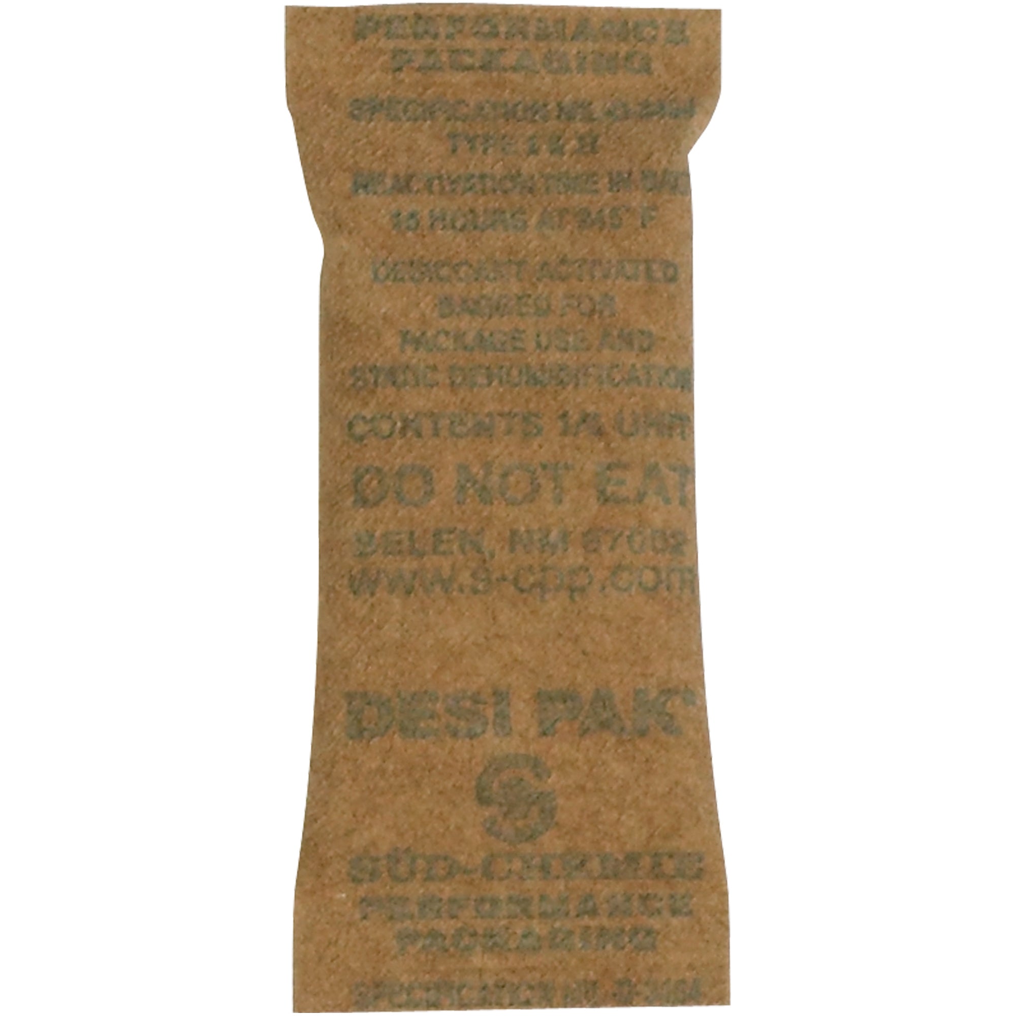1 x 2 1/2 x 1/4" Kraft Clay Desiccants - 5 Gallon Pail (DES101) Case Of 1200