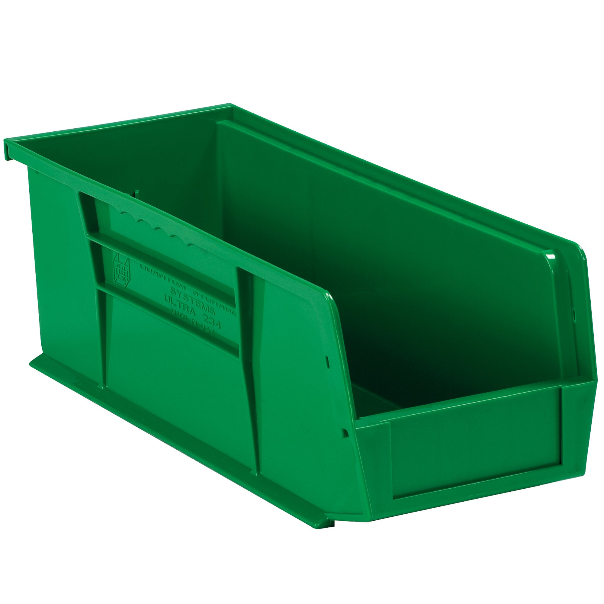 10 7/8 x 4 1/8 x 4" Green Plastic Stack & Hang Bin Boxes (BINP1144G) Case Of 12