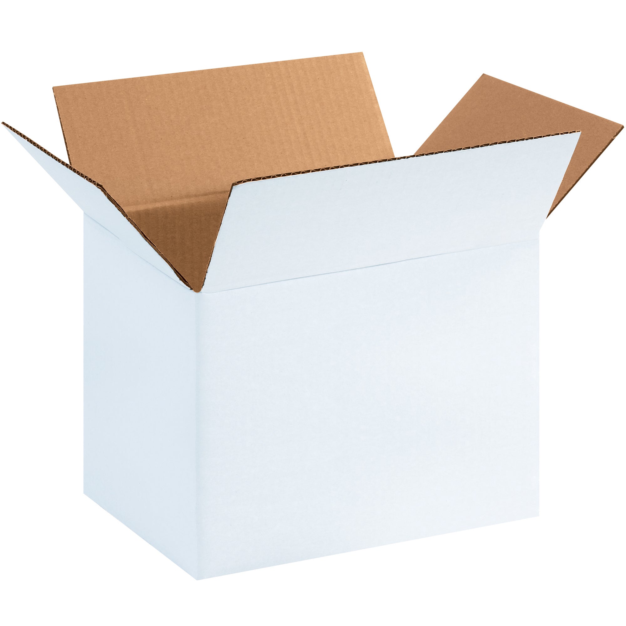 11 1/4 x 8 3/4 x 8" White Corrugated Boxes (1188SCW) Bundle Of 25