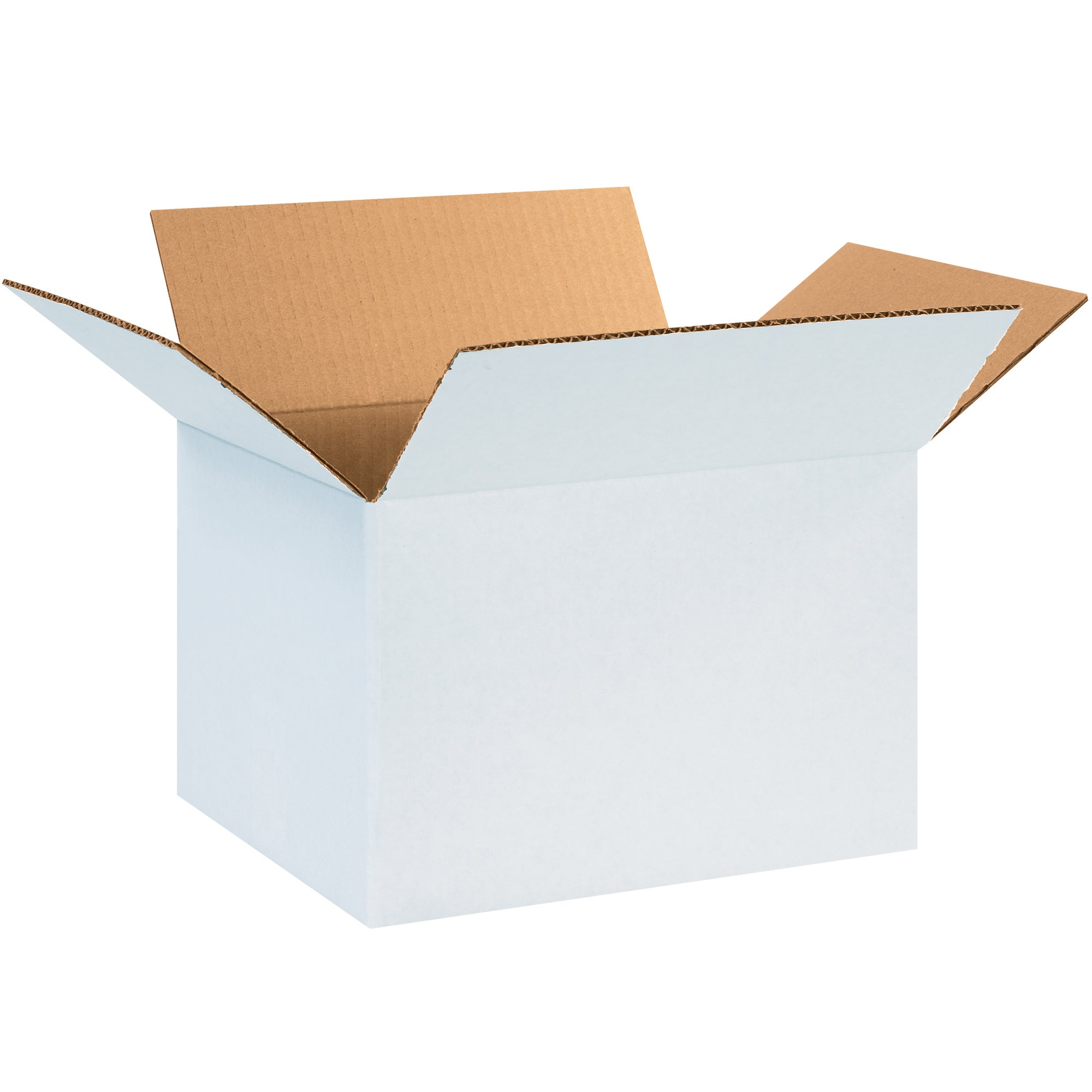 12 x 10 x 8" White Corrugated Boxes (12108W) Bundle Of 25