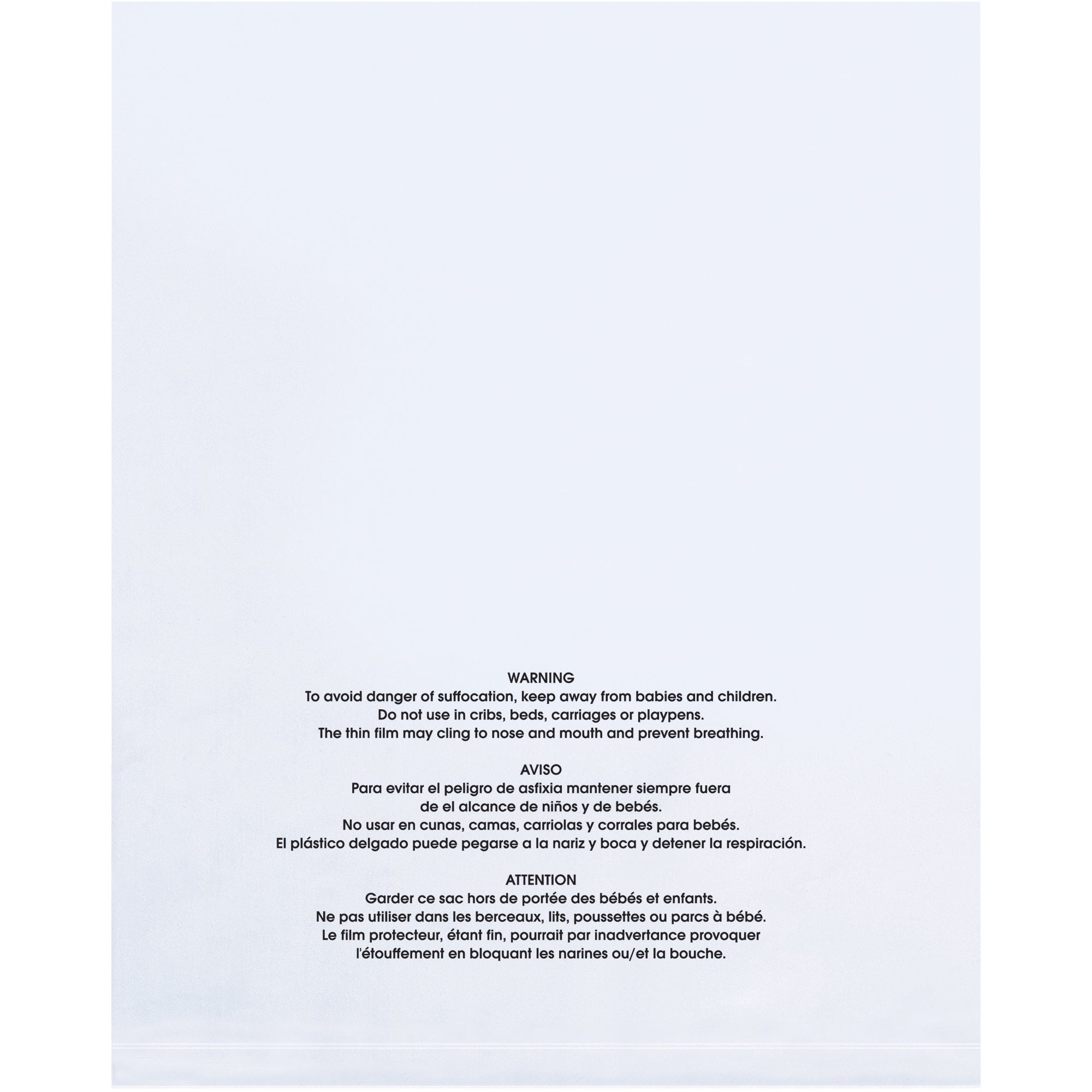 14 x 20" - 2 Mil Flat Suffocation Warning Poly Bags (PBM14202) Case Of 1000