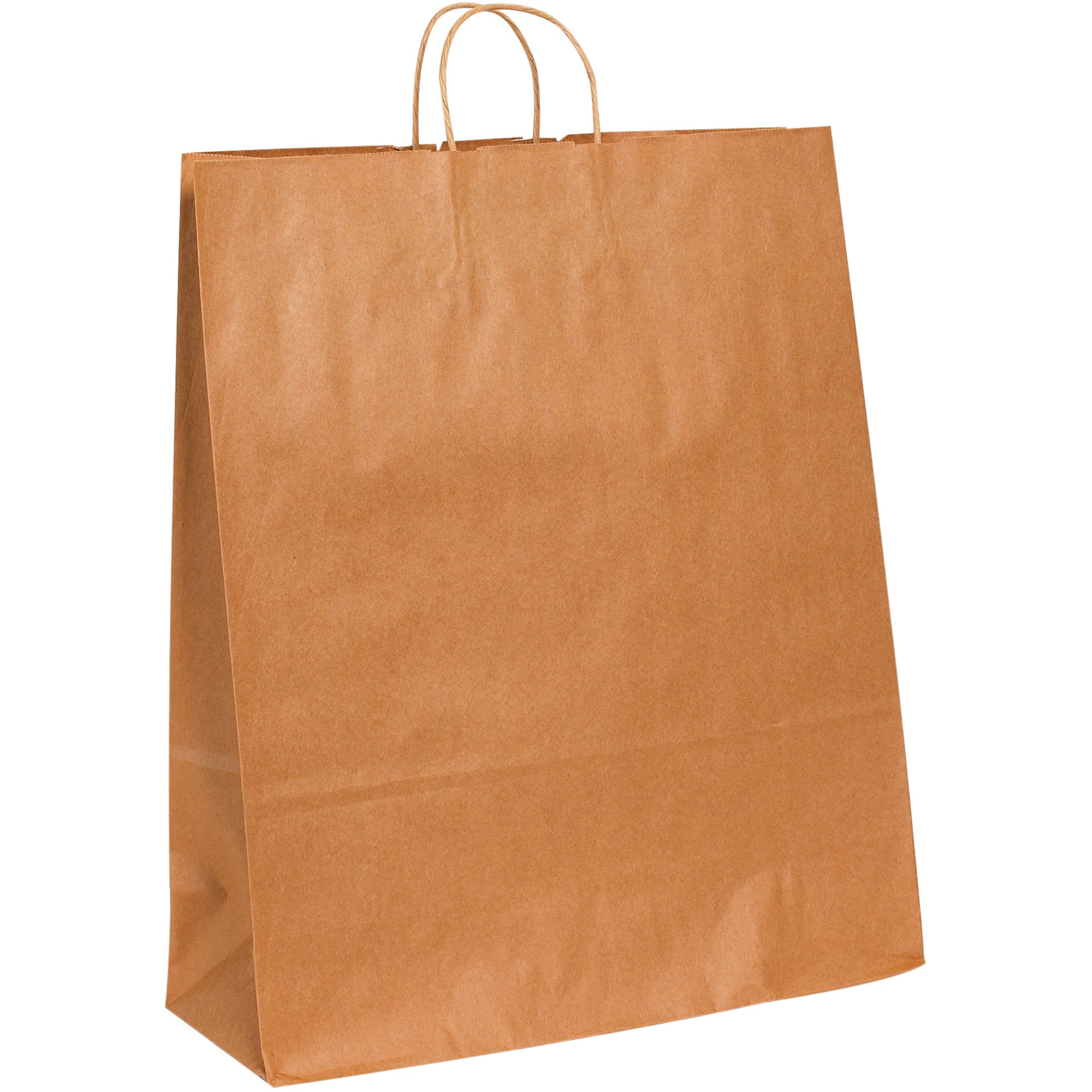 16 x 6 x 19 1/4" Kraft Paper Shopping Bags (BGS110K) Case Of 200