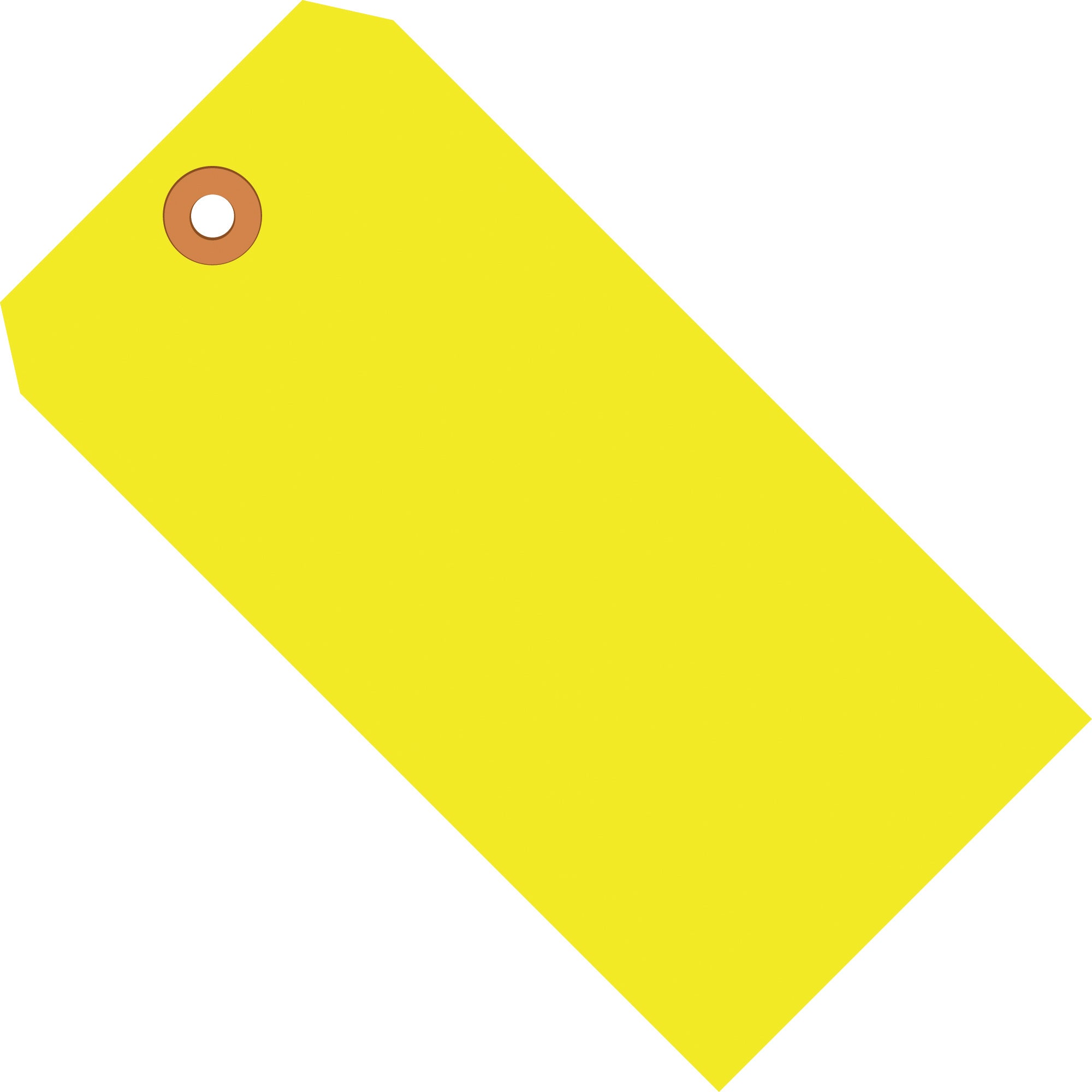 2 3/4 x 1 3/8" Fluorescent Yellow 13 Pt. Shipping Tags (G12011A) Case Of 1000