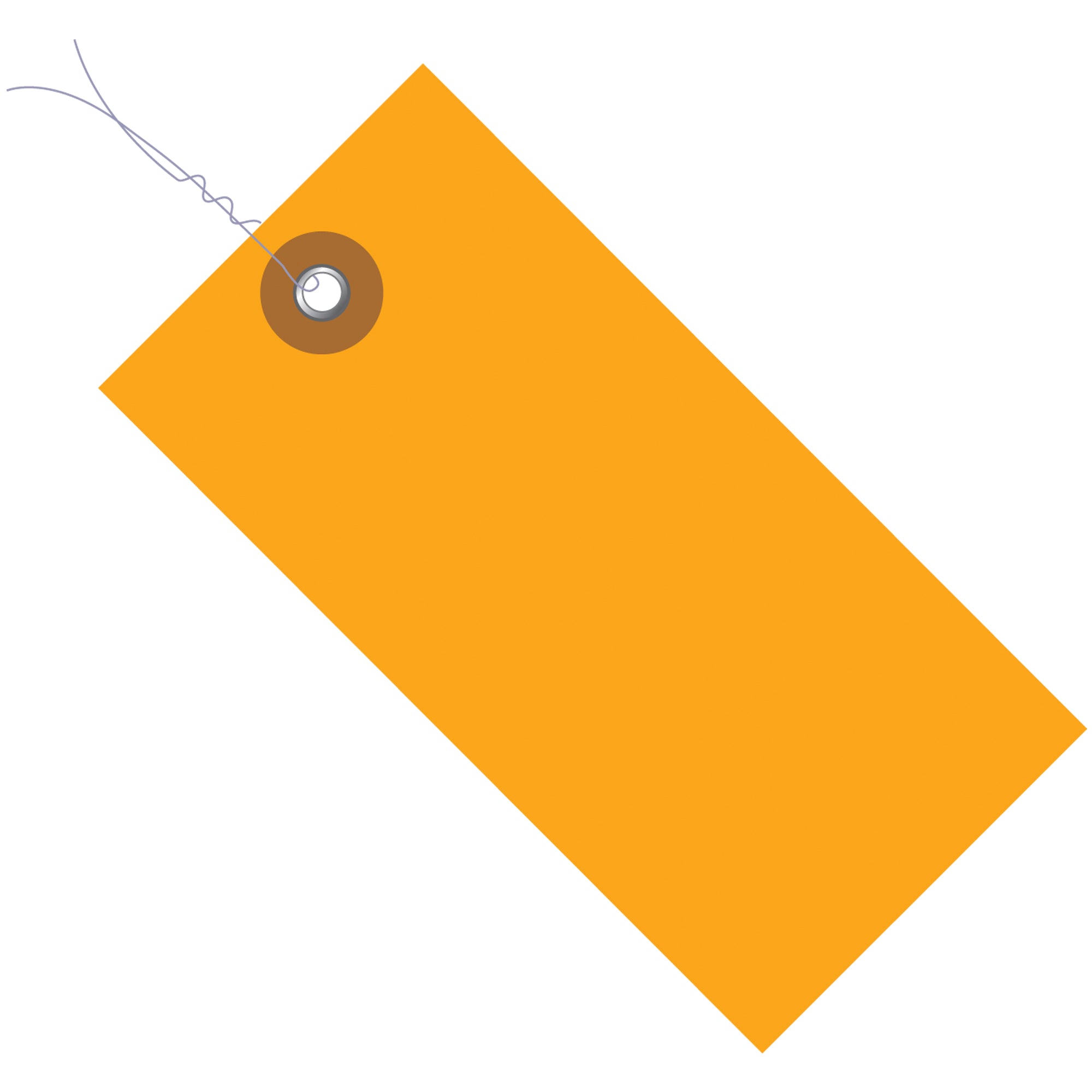 2 3/4 x 1 3/8" Orange Tyvek Pre-Wired Shipping Tag (G14013E) Case Of 100