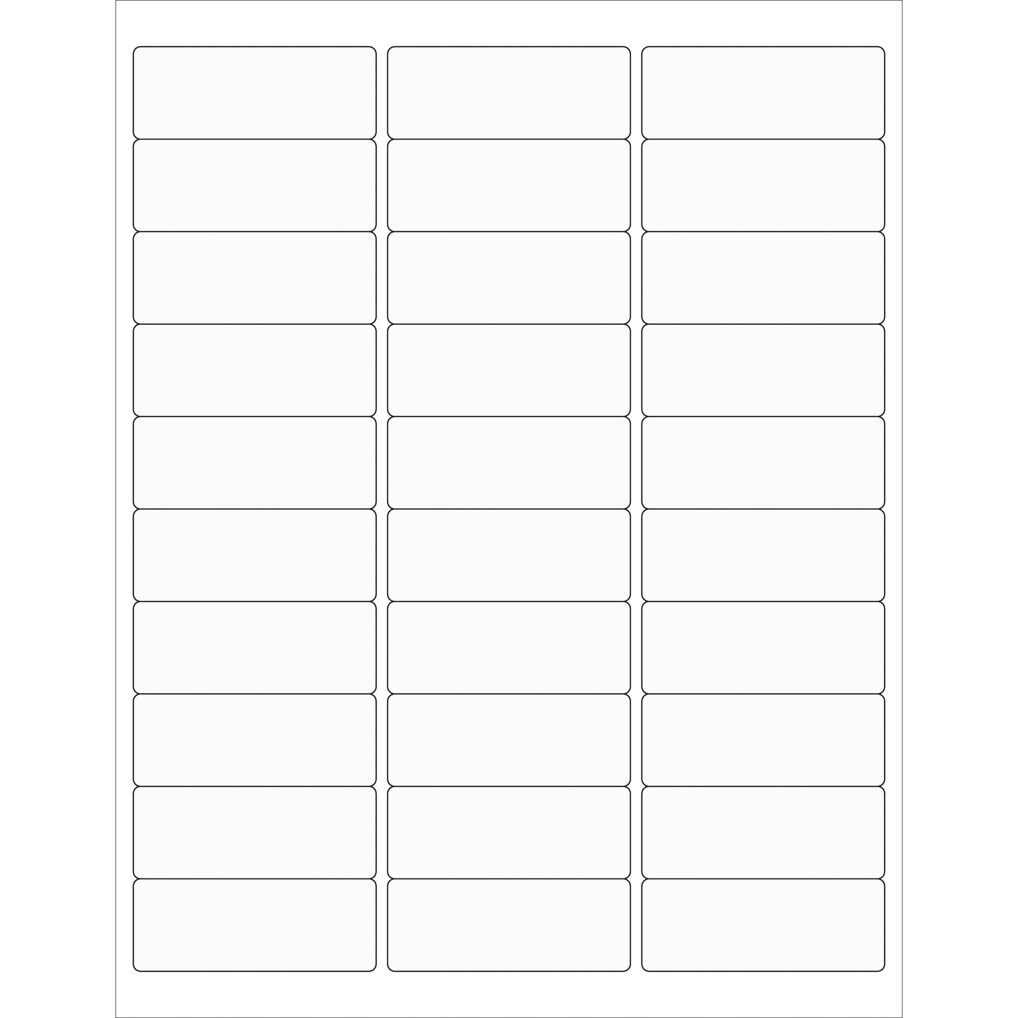 2 5/8 x 1" Clear Rectangle Laser Labels (LL221CL) Case Of 3000