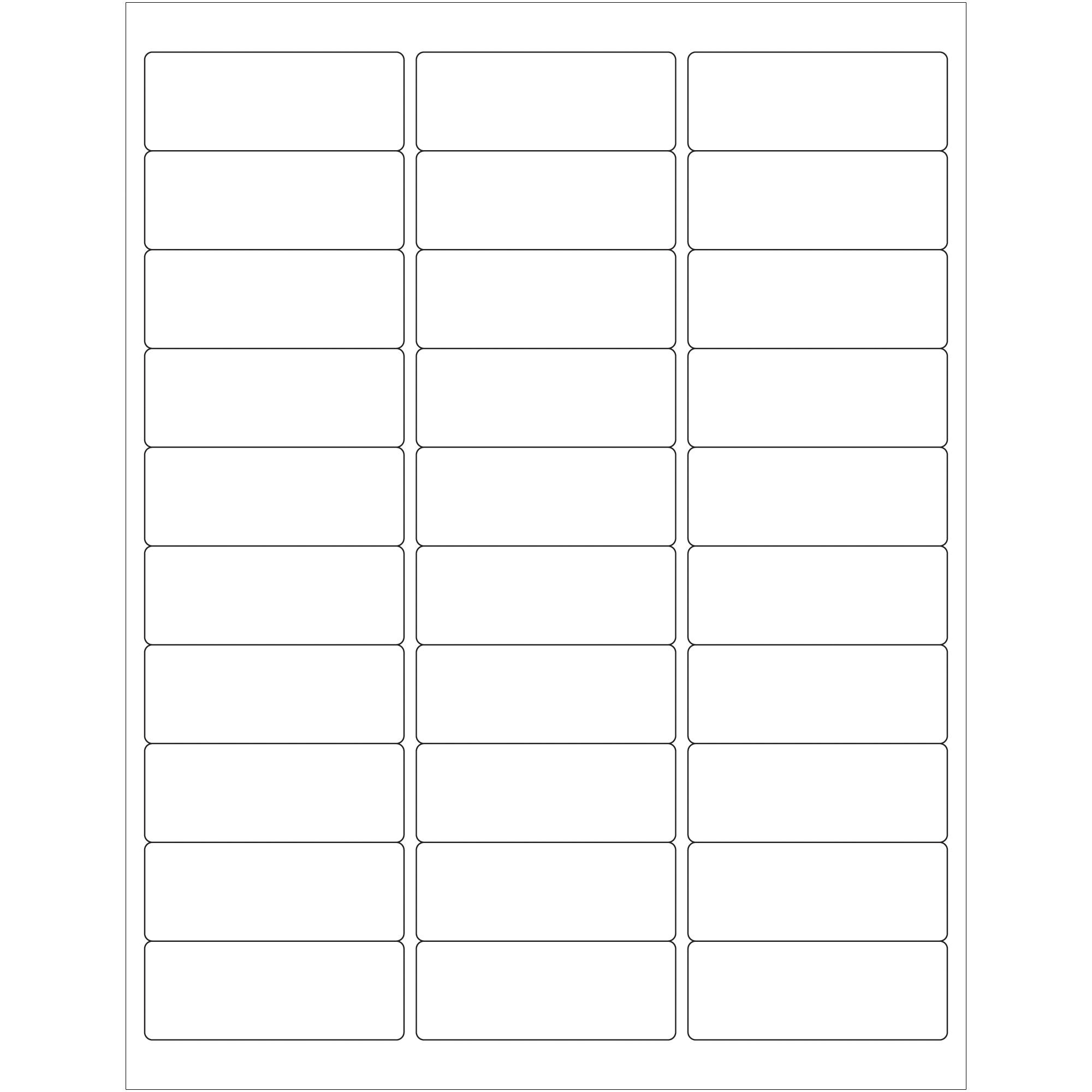 2 5/8 x 1" Weather-Resistant Laser Labels (LL251WR) Case Of 3000