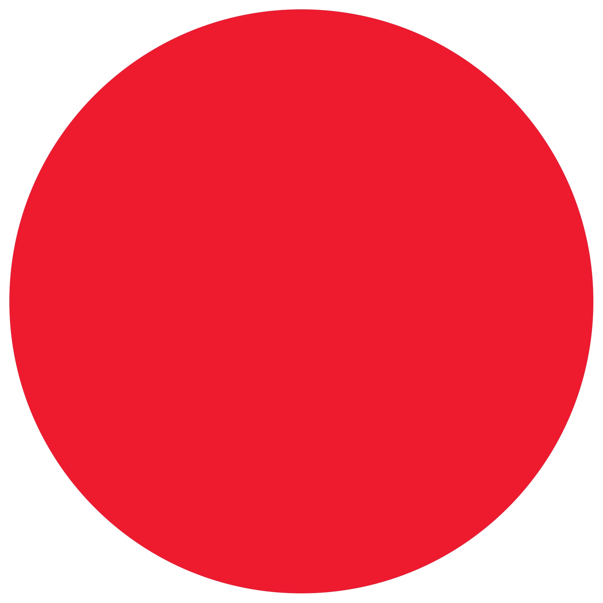 2" Circles - Fluorescent Red Removable Labels (DL1390FR) Roll Of 500