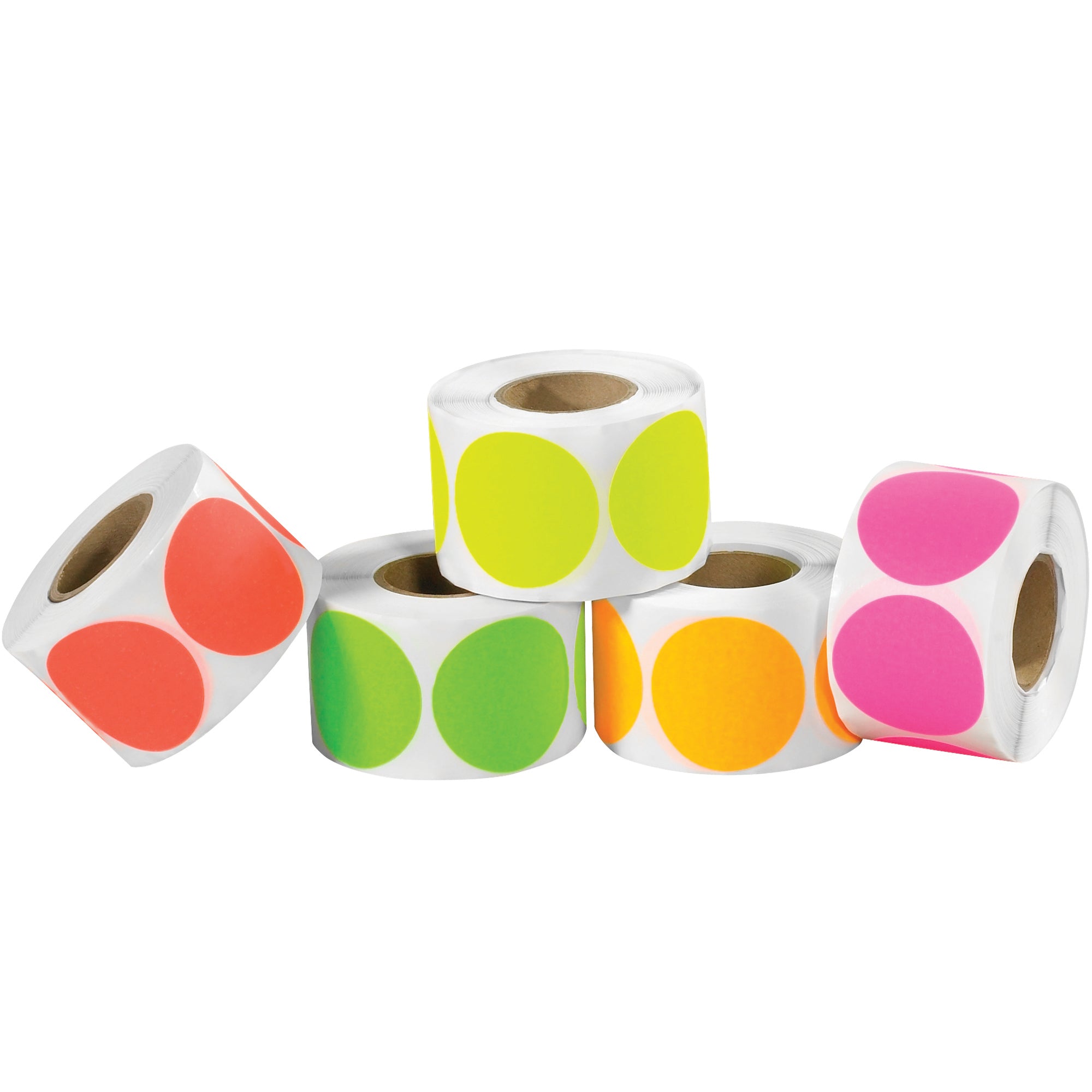 2" Fluorescent Packs Inventory Circles (DL1236) Case Of 5000