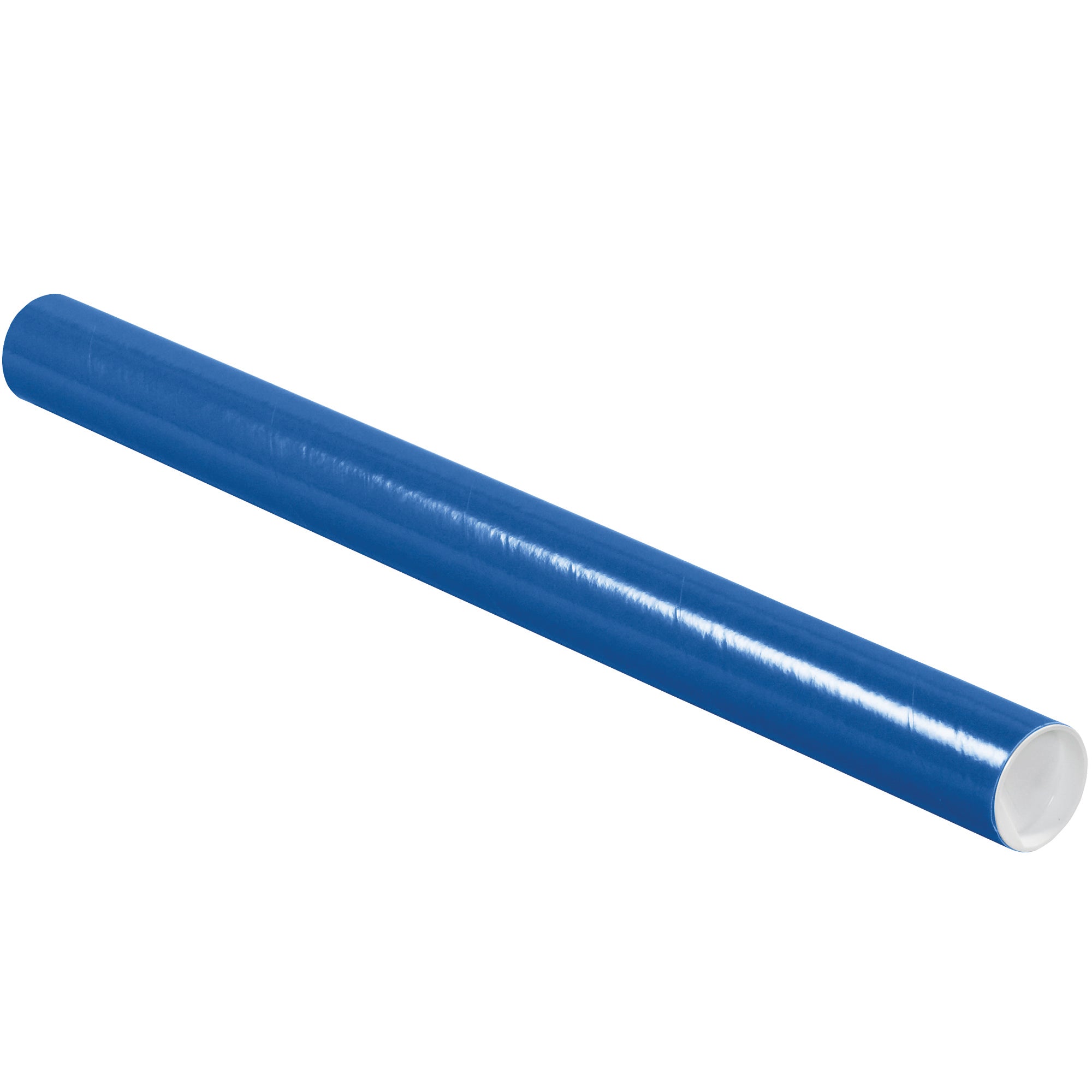 2 x 24" Blue Tubes with Caps (P2024B) Case Of 50