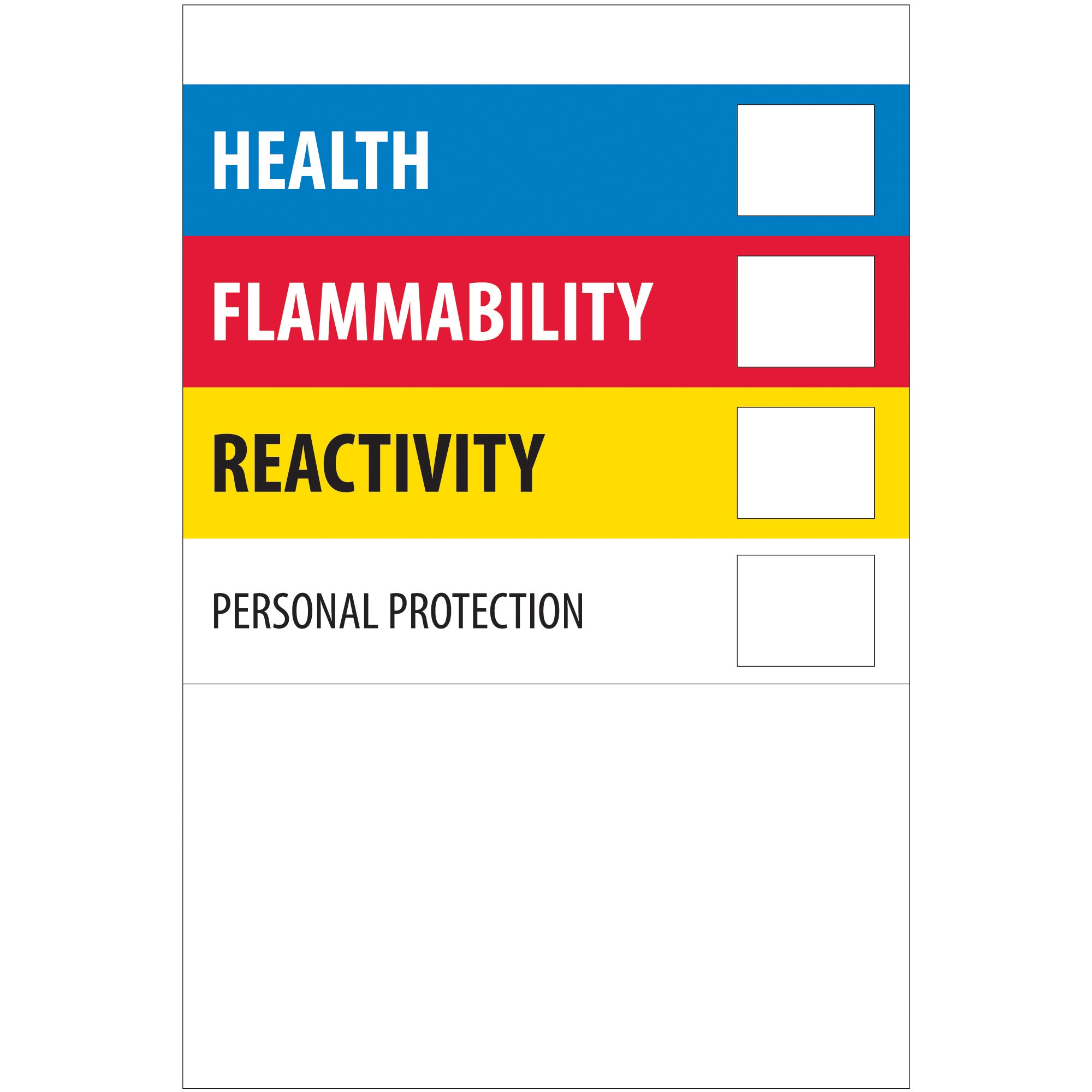 2 x 3" - "Health Flammability Reactivity" (DL1306) Roll Of 500
