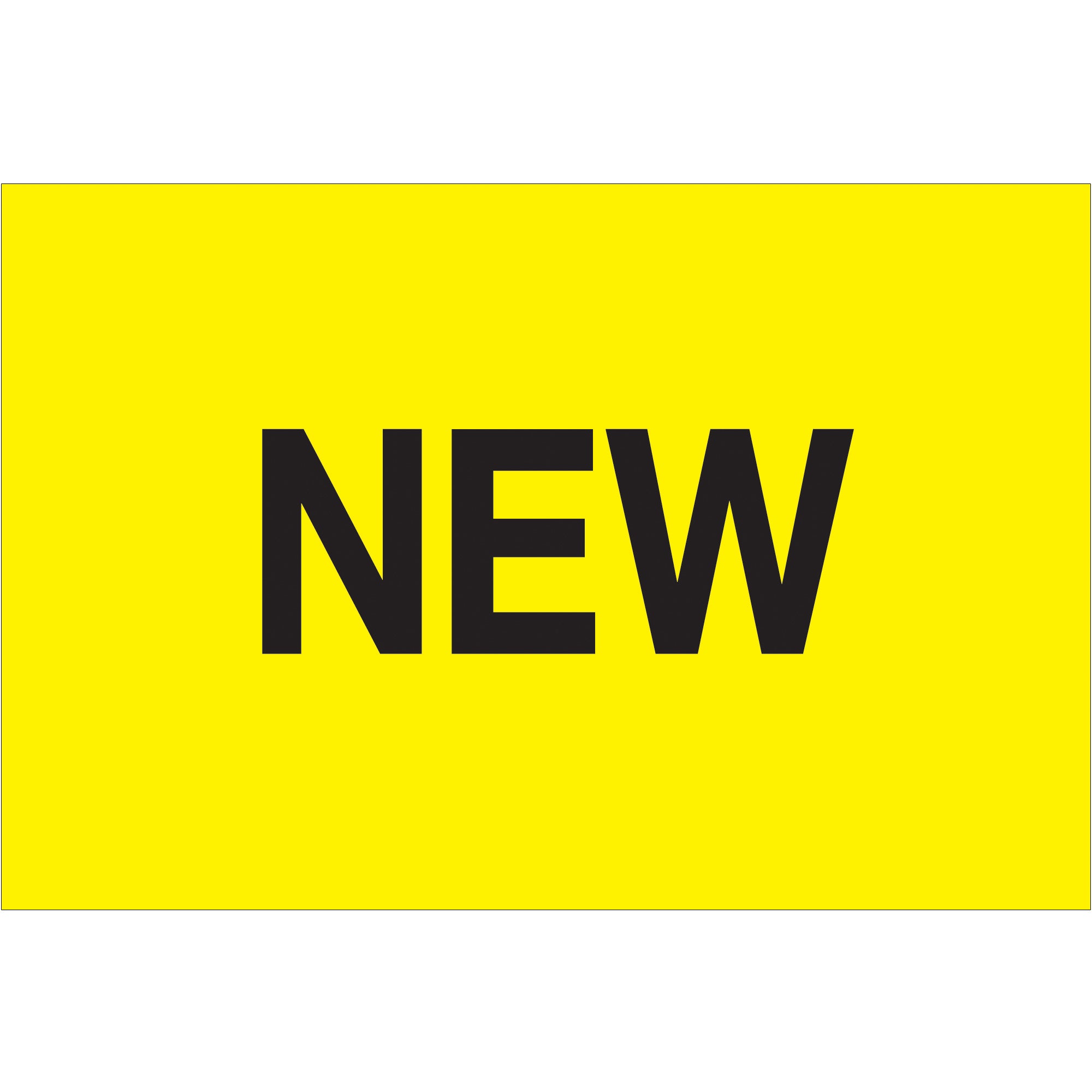 2 x 3" - "New" (Fluorescent Yellow) Labels (DL1148) Roll Of 500