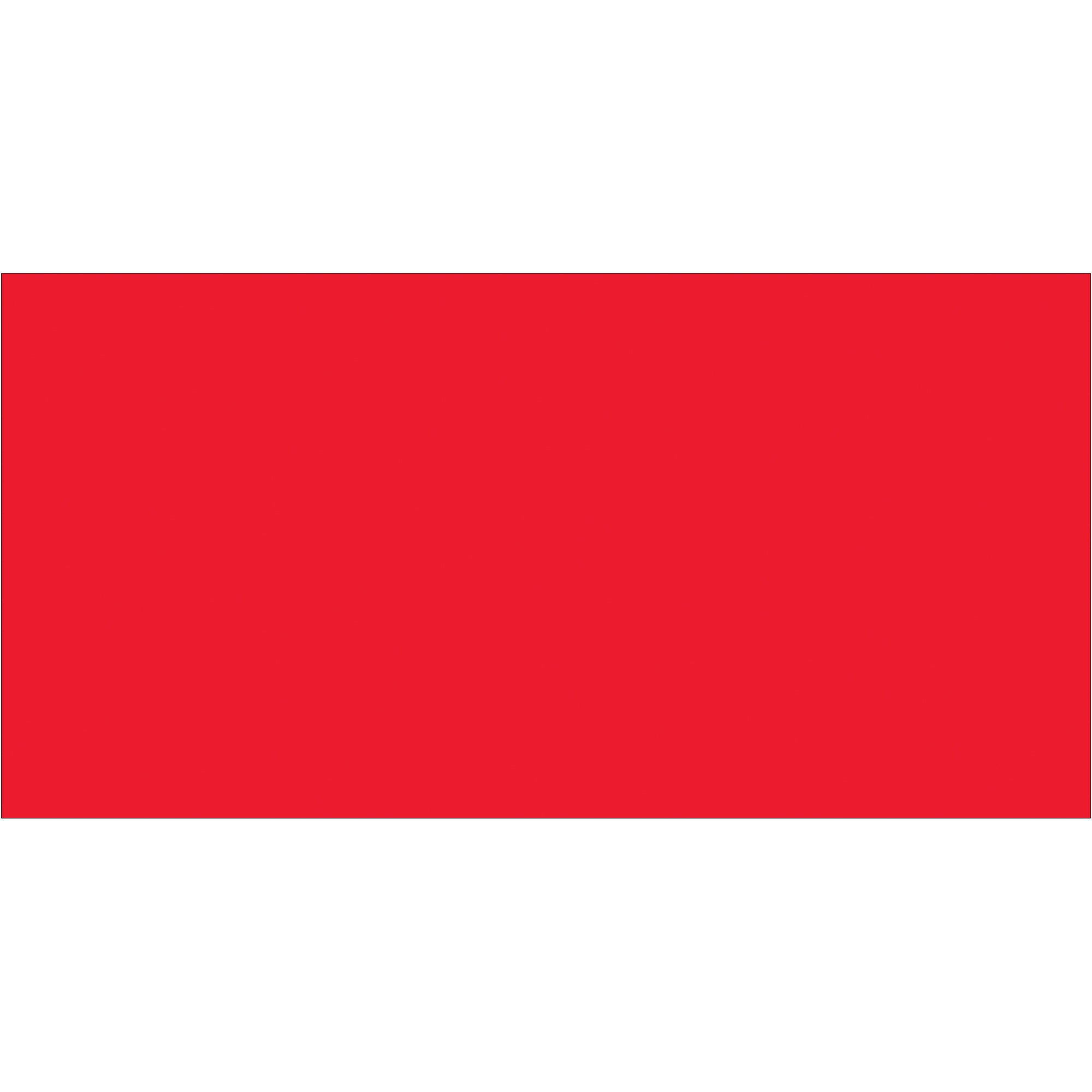 2 x 4" Fluorescent Red Inventory Rectangle Labels (DL636G) Roll Of 500