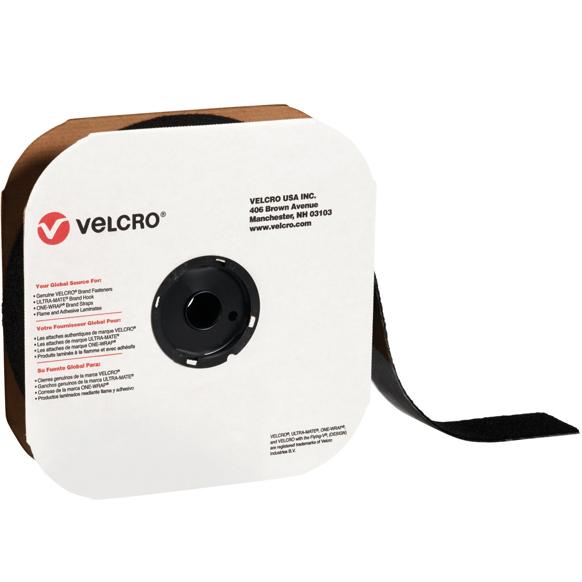 2" x 75' - Loop - Black VELCRO Brand Tape - Individual Strips (VEL138) Each