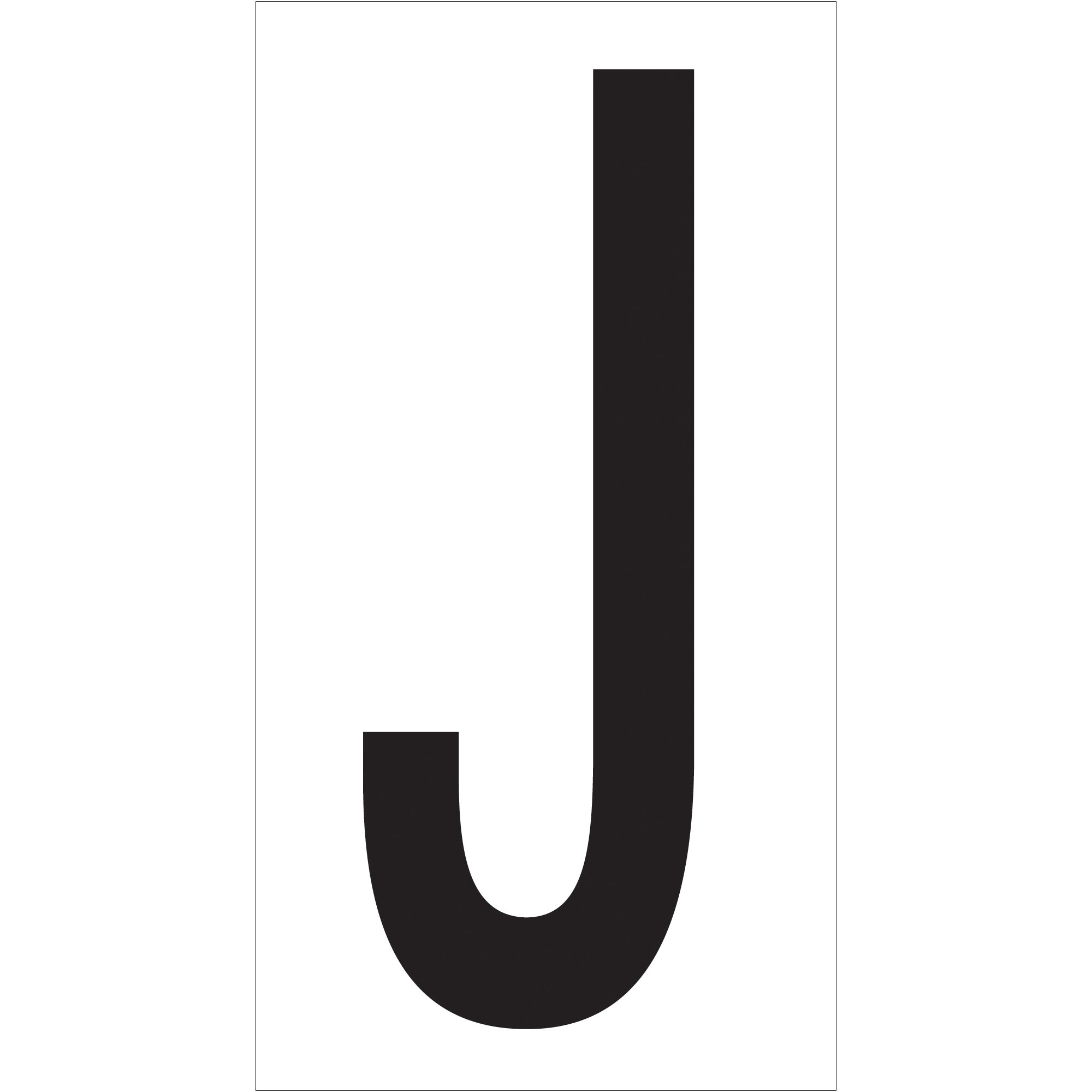 3 1/2" "J" Vinyl Warehouse Letter Labels (DL9310J) Case Of 50