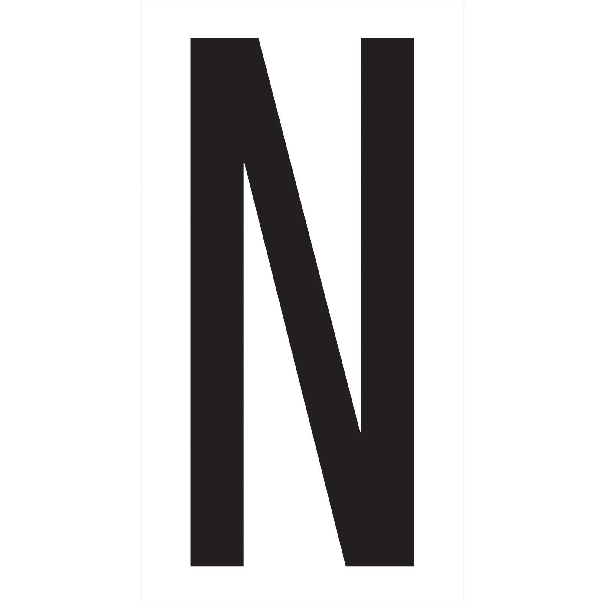 3 1/2" "N" Vinyl Warehouse Letter Labels (DL9310N) Case Of 50