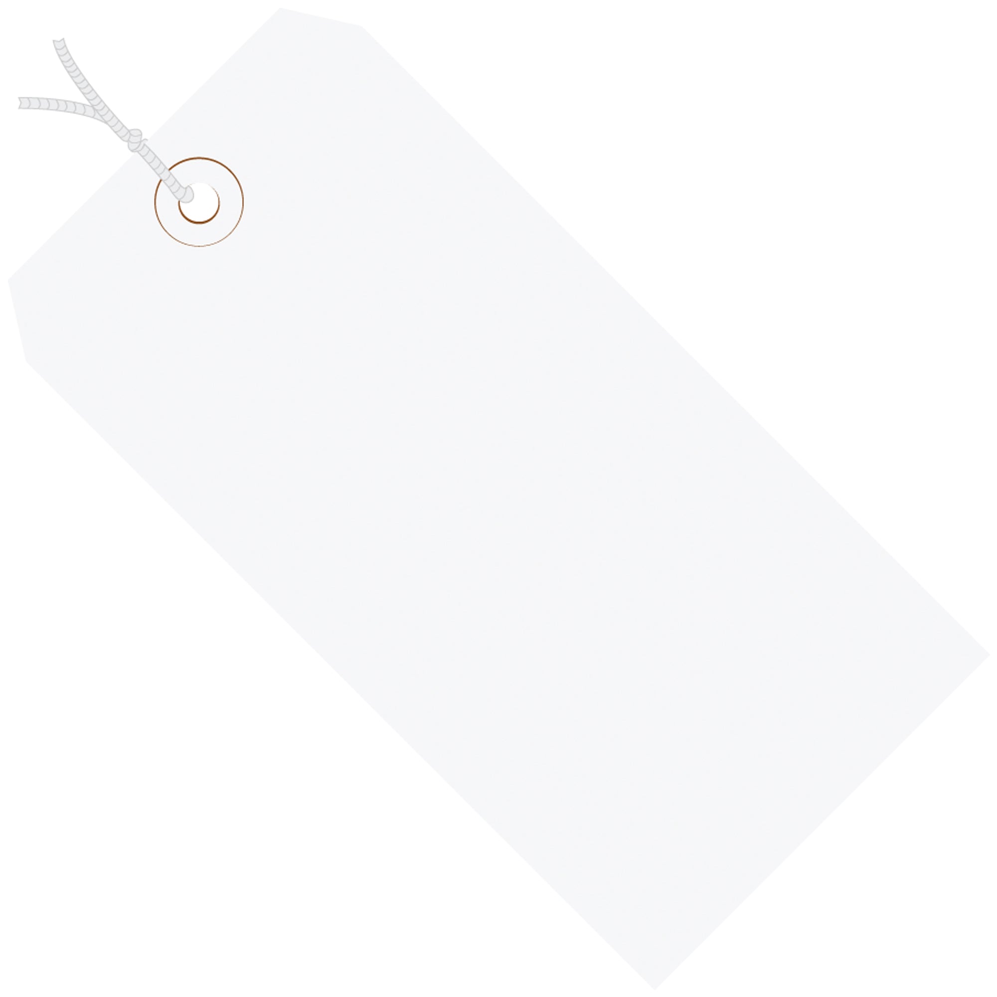 3 1/4 x 1 5/8" White 13 Pt. Shipping Tags - Pre-Strung (G11022G) Case Of 1000