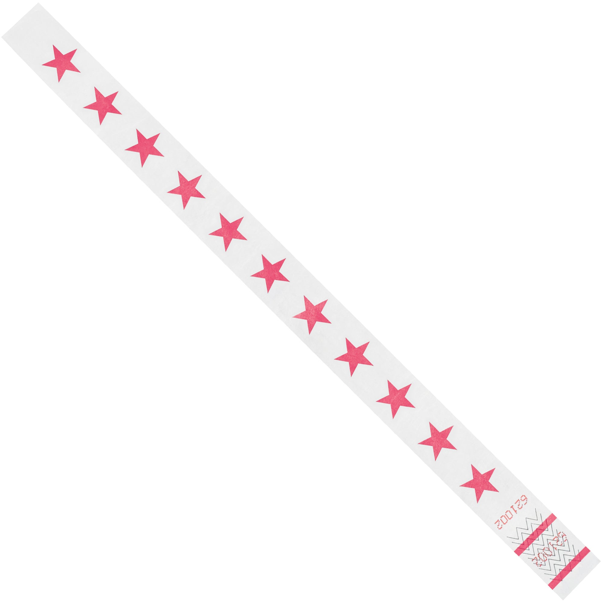 3/4 x 10" Pink Stars Tyvek Wristbands (WR104PK) Case Of 500