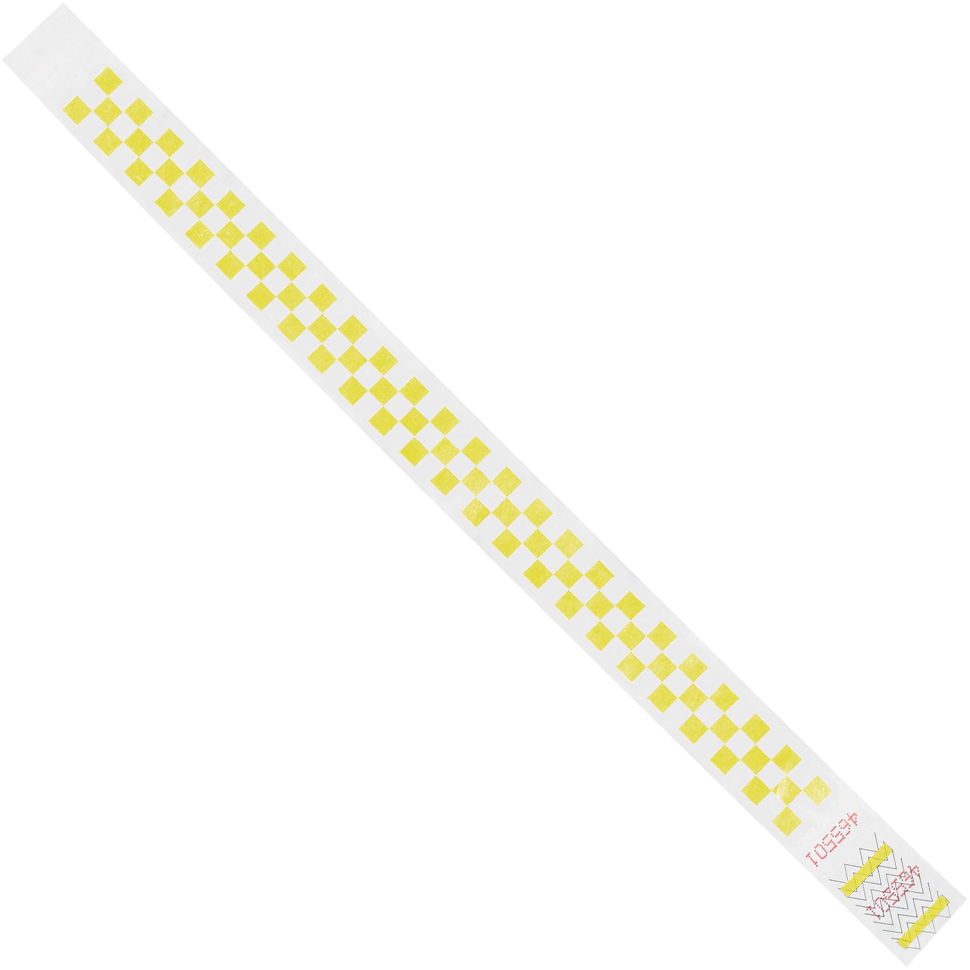 3/4 x 10" Yellow Checkerboard Tyvek Wristbands (WR103YE) Case Of 500