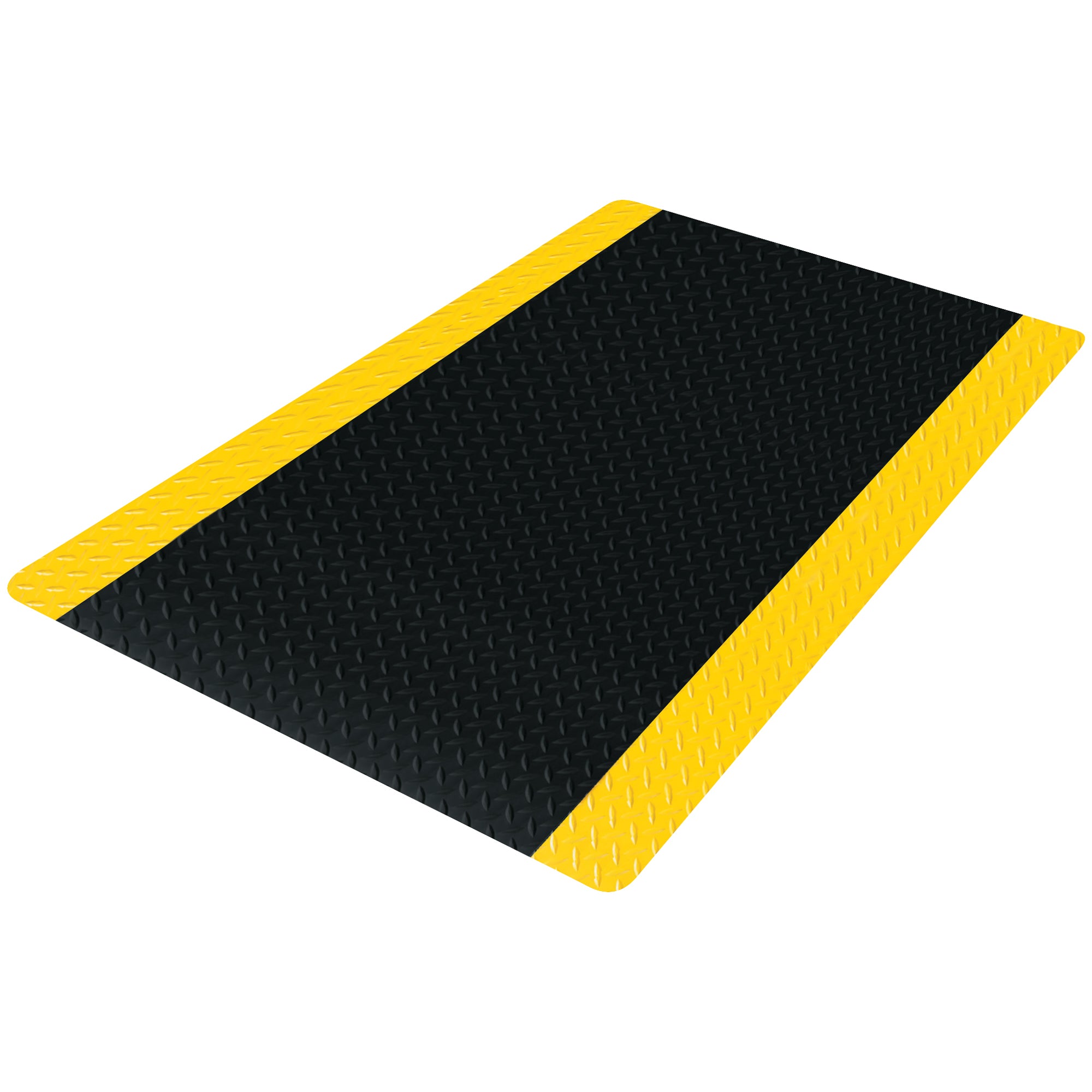 3 x 12' Black/Yellow Diamond Plate Anti-Fatigue Mat (MAT288BY) Each