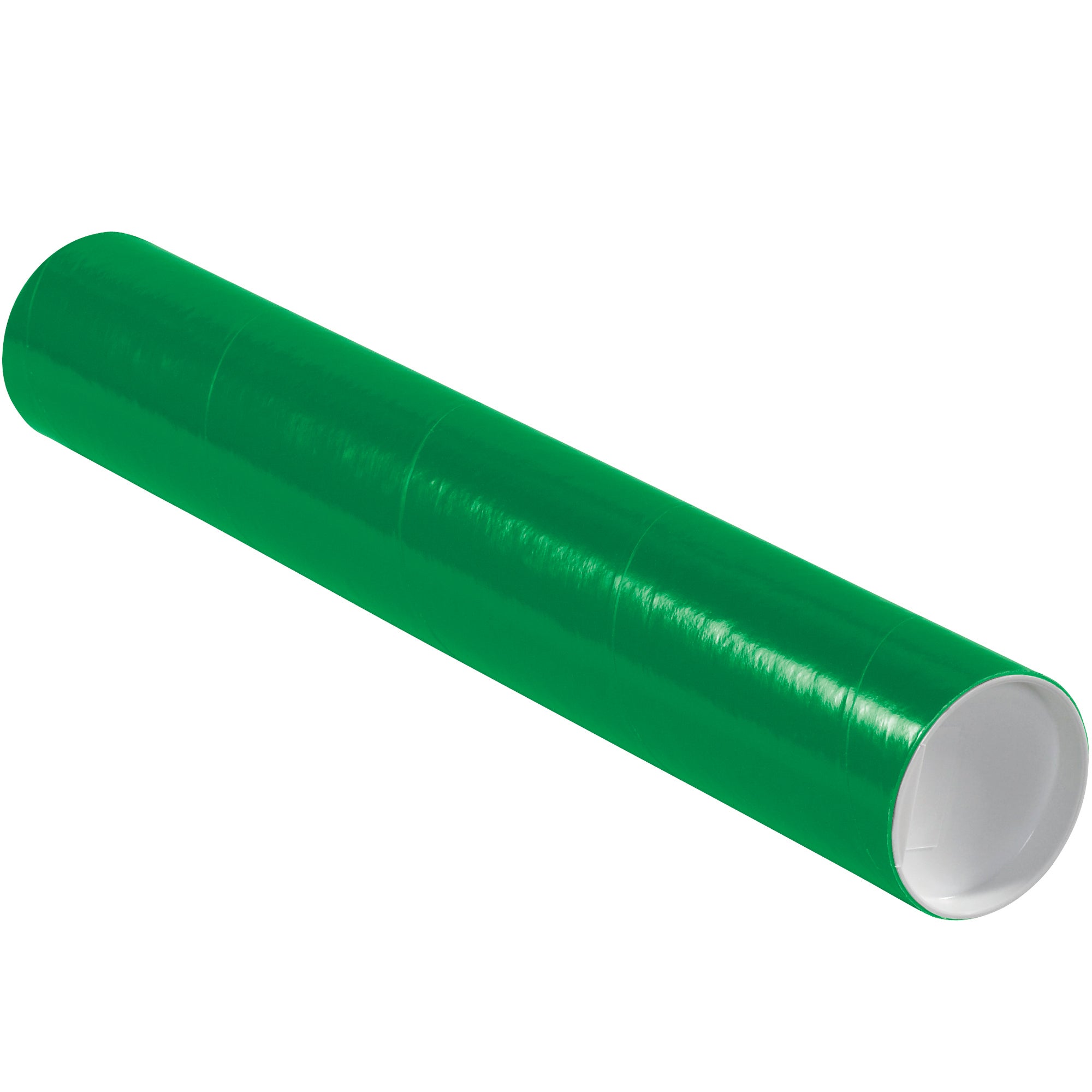 3 x 18" Green Tubes with Caps (P3018G) Case Of 24