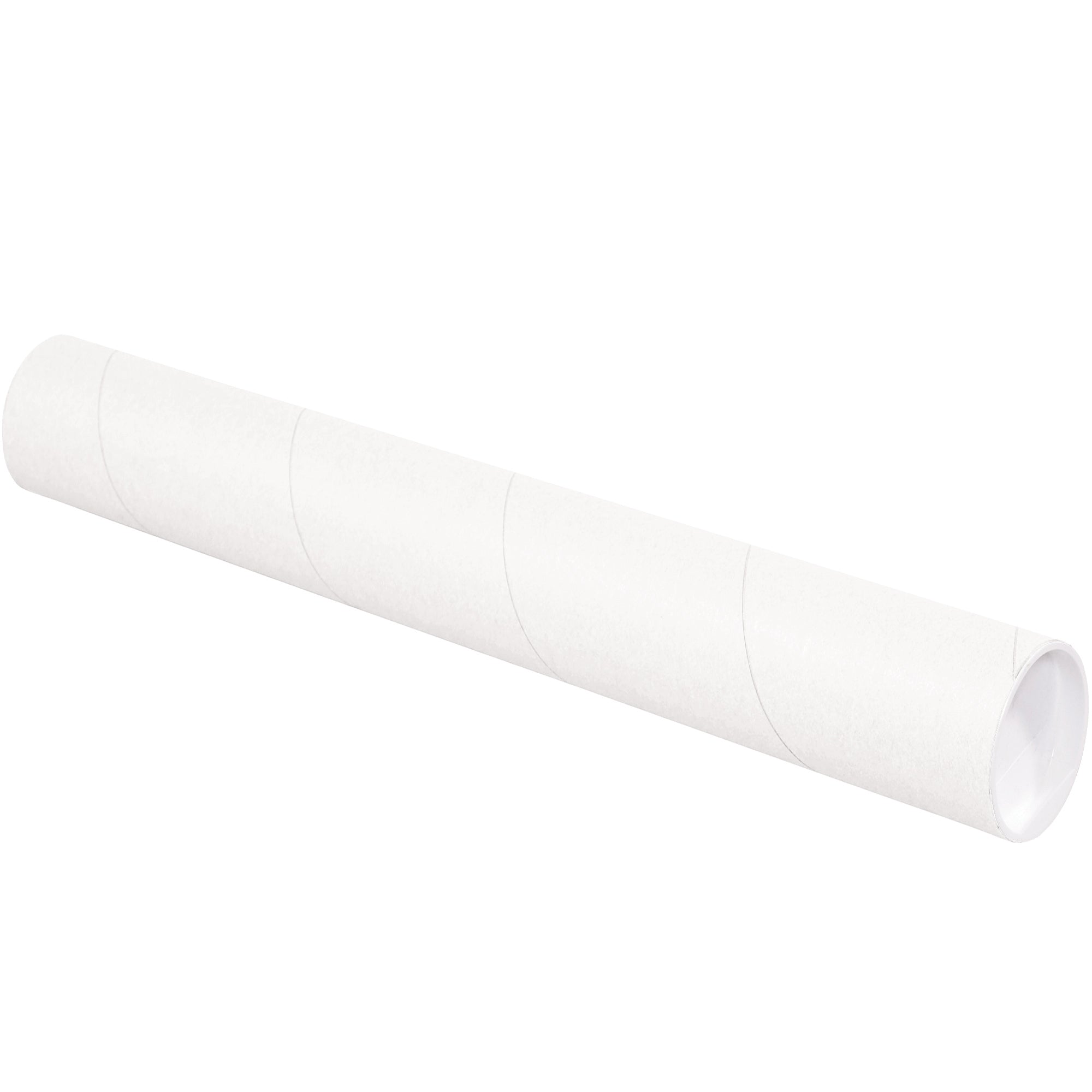 3 x 26" White Tubes with Caps (P3026W) Case Of 24