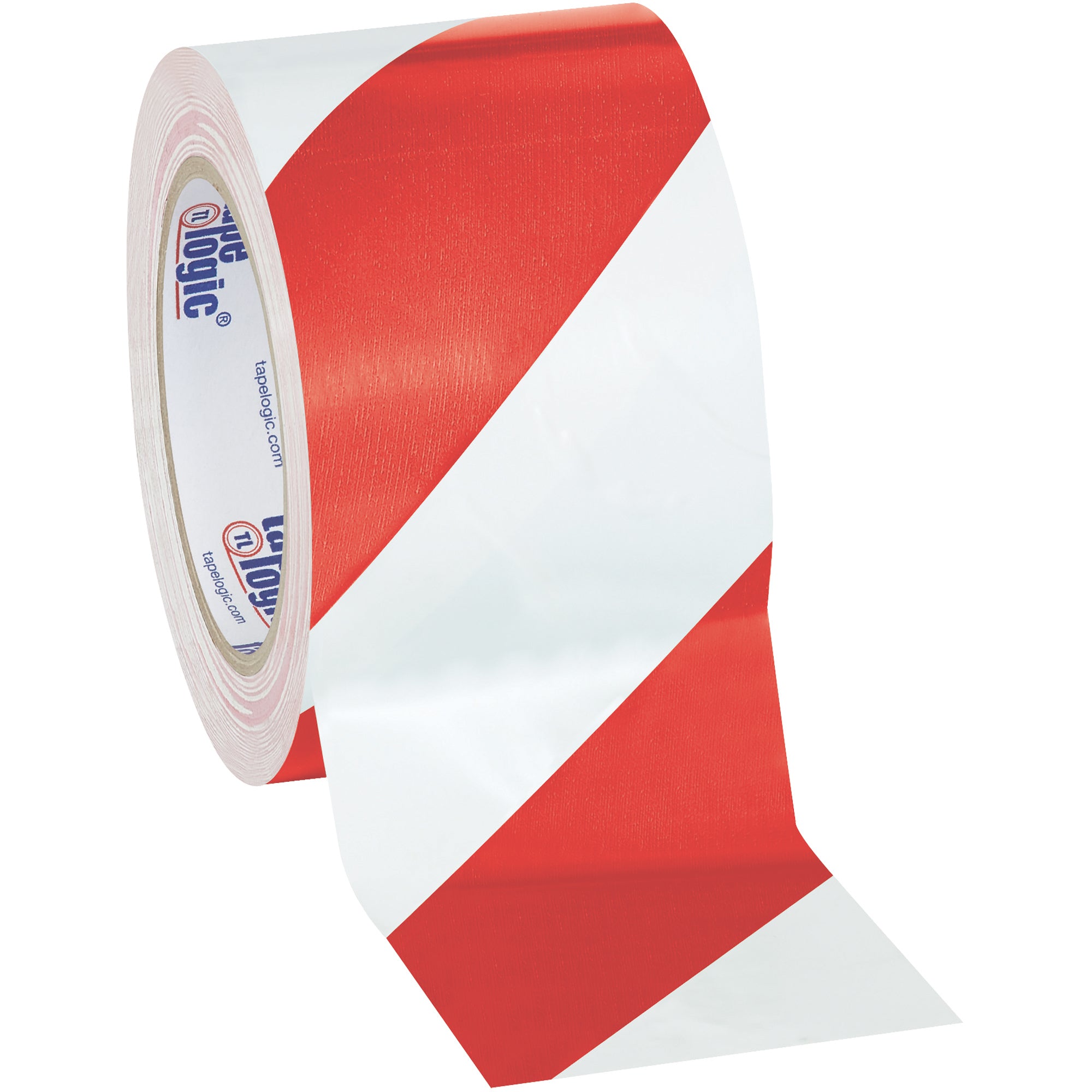 3" x 36 yds. Red/White (3 Pack) Tape Logic Striped Vinyl Safety Tape (T93363PKRW) Case Of 3