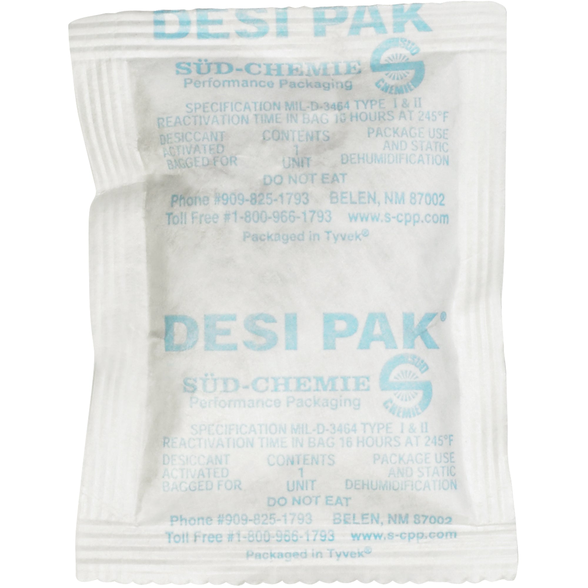 3 x 4 x 1/4" Tyvek Clay Desiccants - 5 Gallon Pail (DES121) Case Of 300