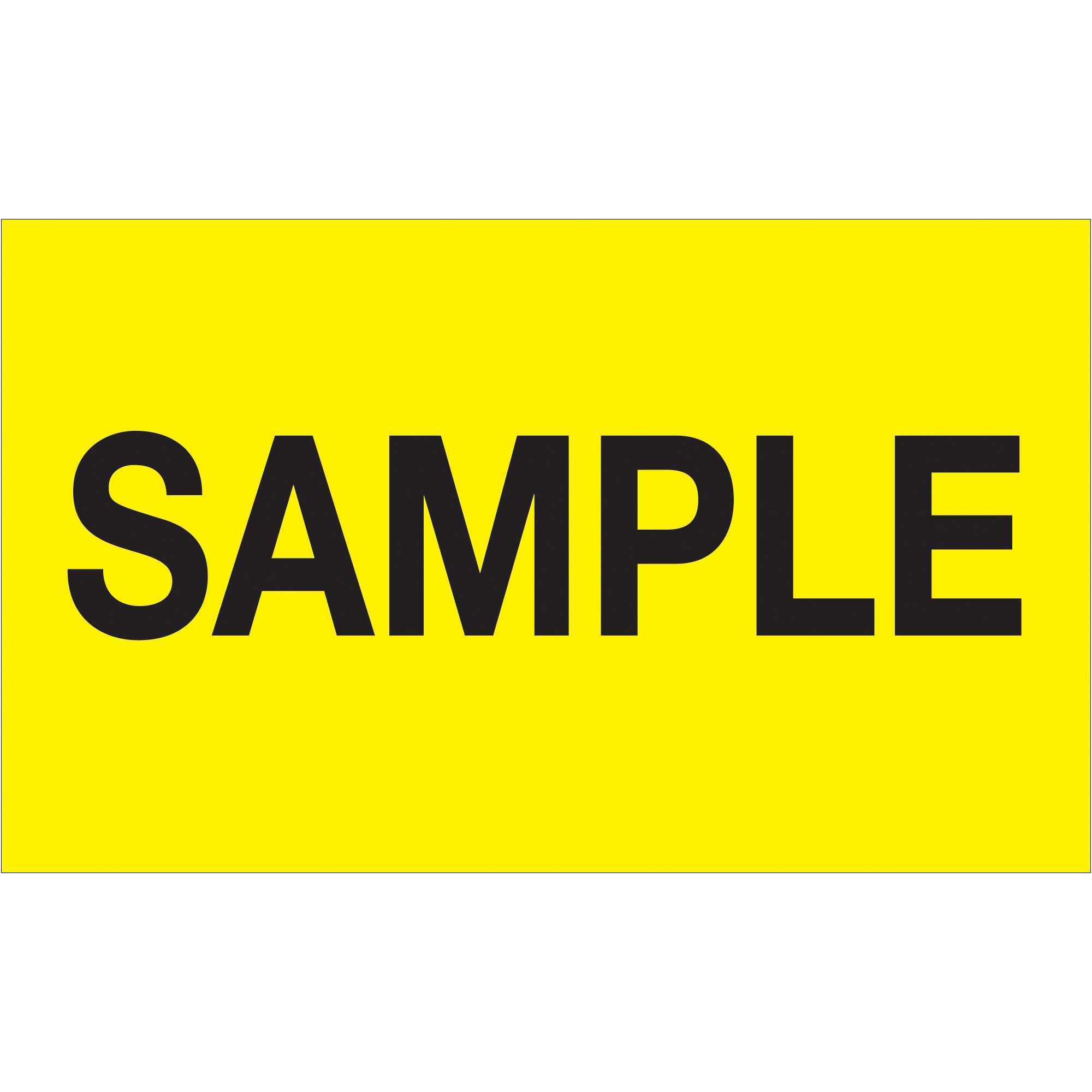 3 x 5" - "Sample" (Fluorescent Yellow) Labels (DL1157) Roll Of 500