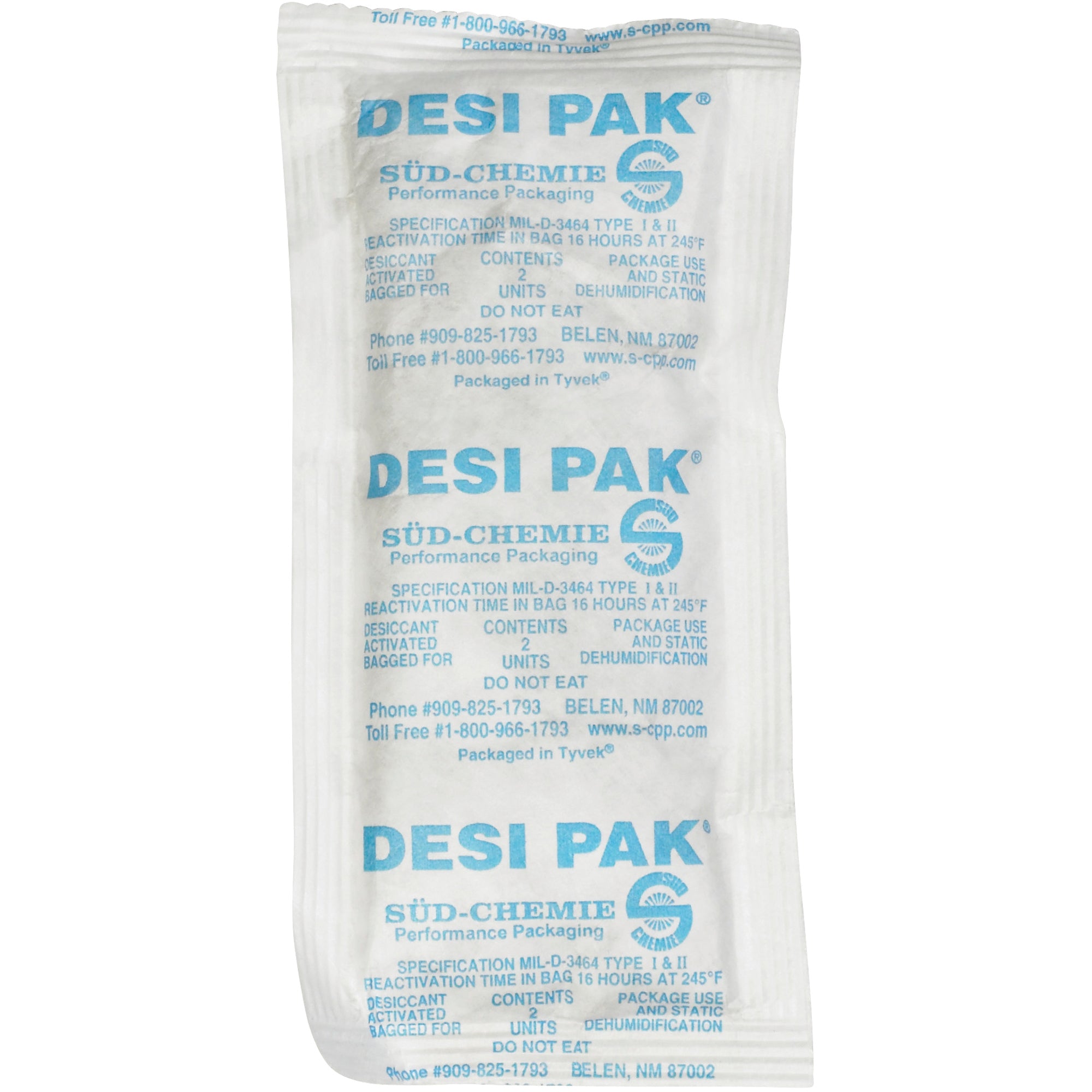 3 x 6 x 3/8" Tyvek Clay Desiccants - 5 Gallon Pail (DES122) Case Of 150