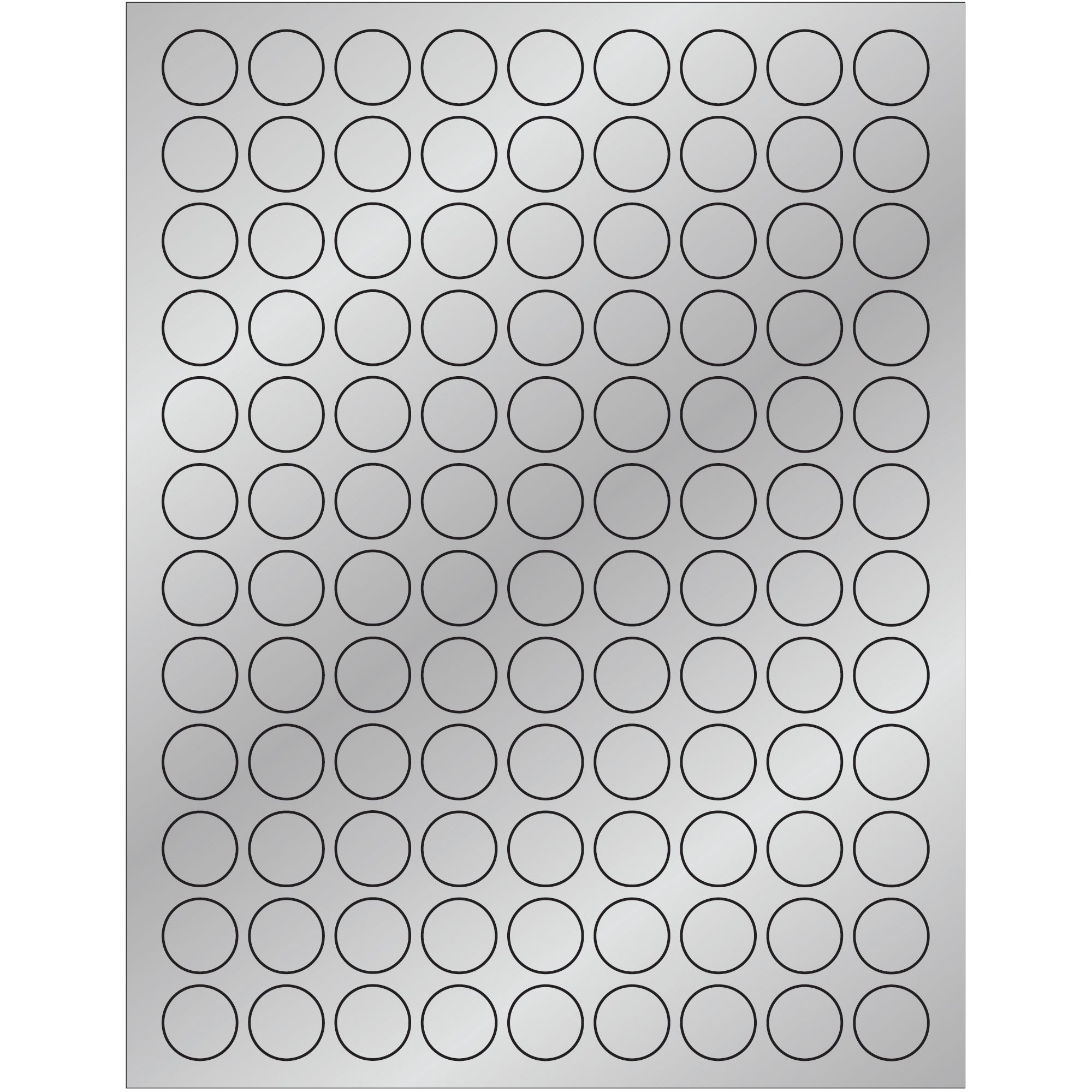 3/4" Silver Foil Circle Laser Labels (LL215SR) Case Of 1000