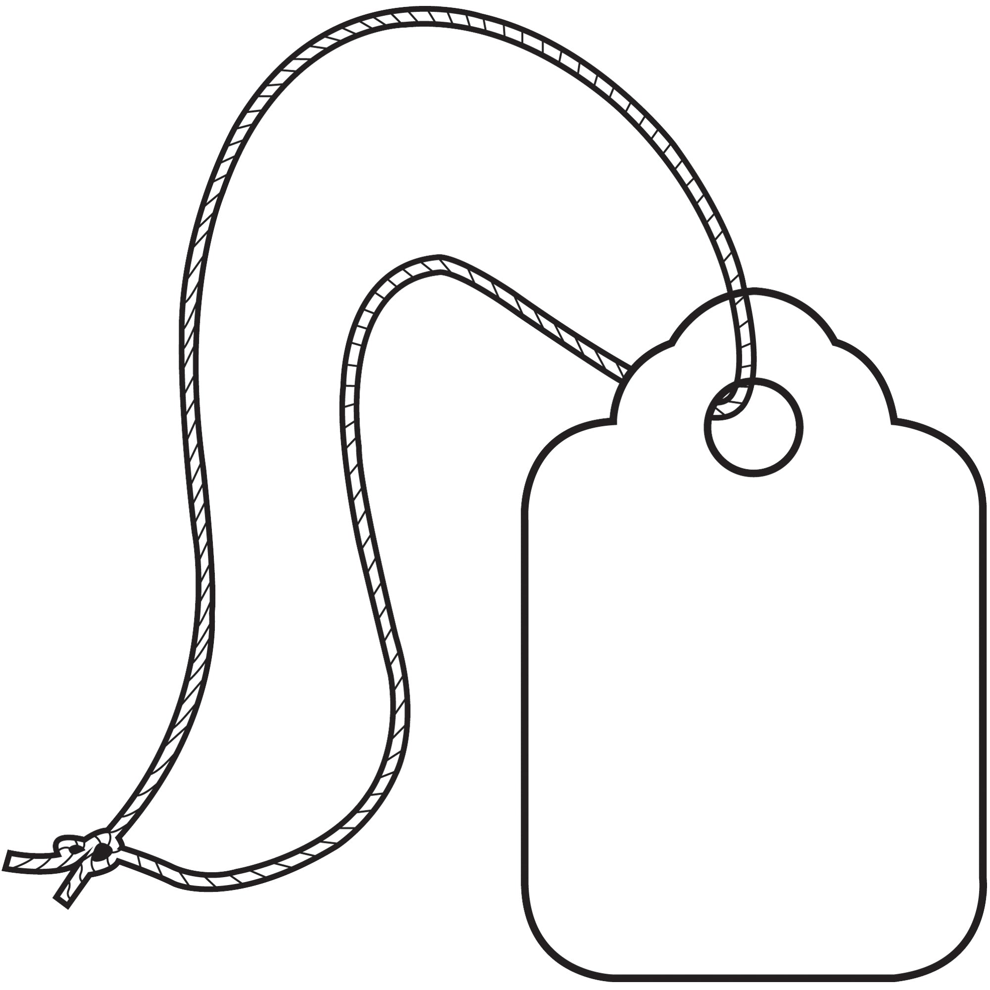 3/4 x 1 3/32"  White Merchandise Tags - Pre-Strung (G26004) Case Of 1000