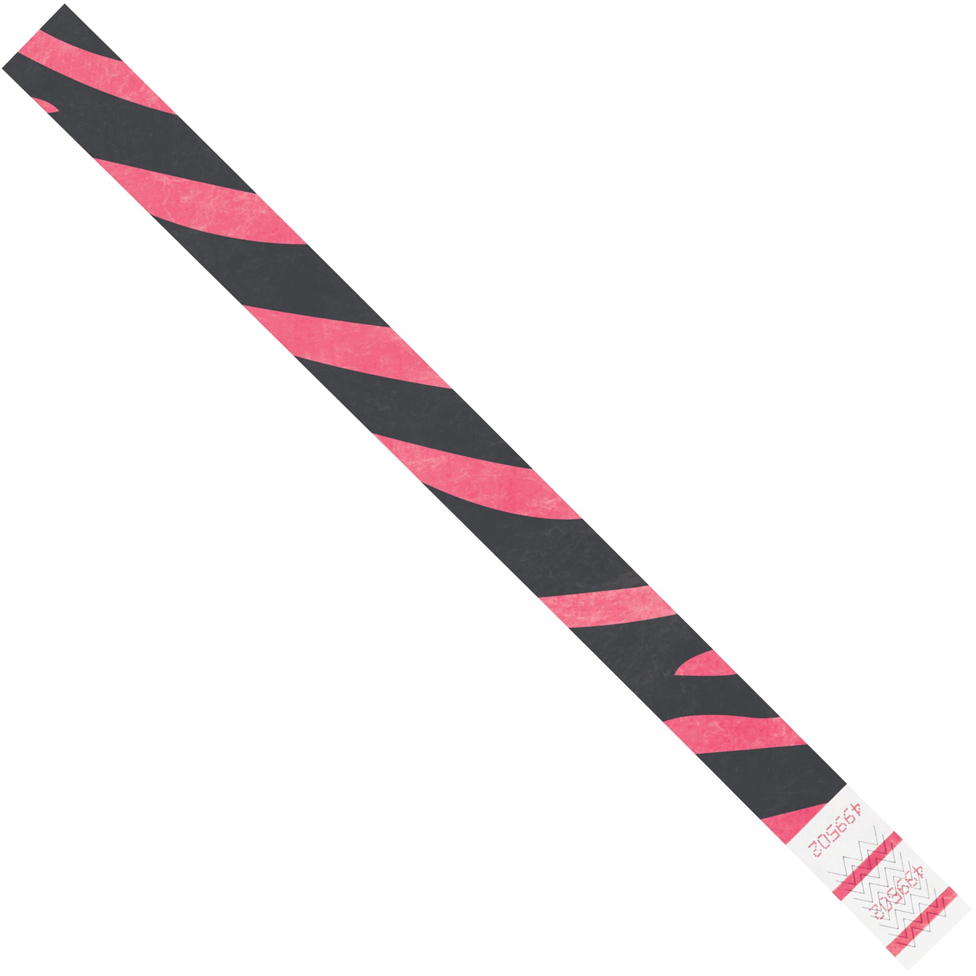 3/4 x 10" Pink Zebra Stripe Tyvek Wristbands (WR108PK) Case Of 500