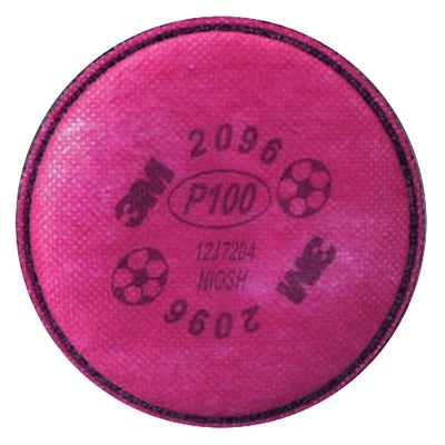3M 2000 Series Particualte Filter, P100, Organic Vapors/Particulates, Magenta (142-2096) Pack of 2