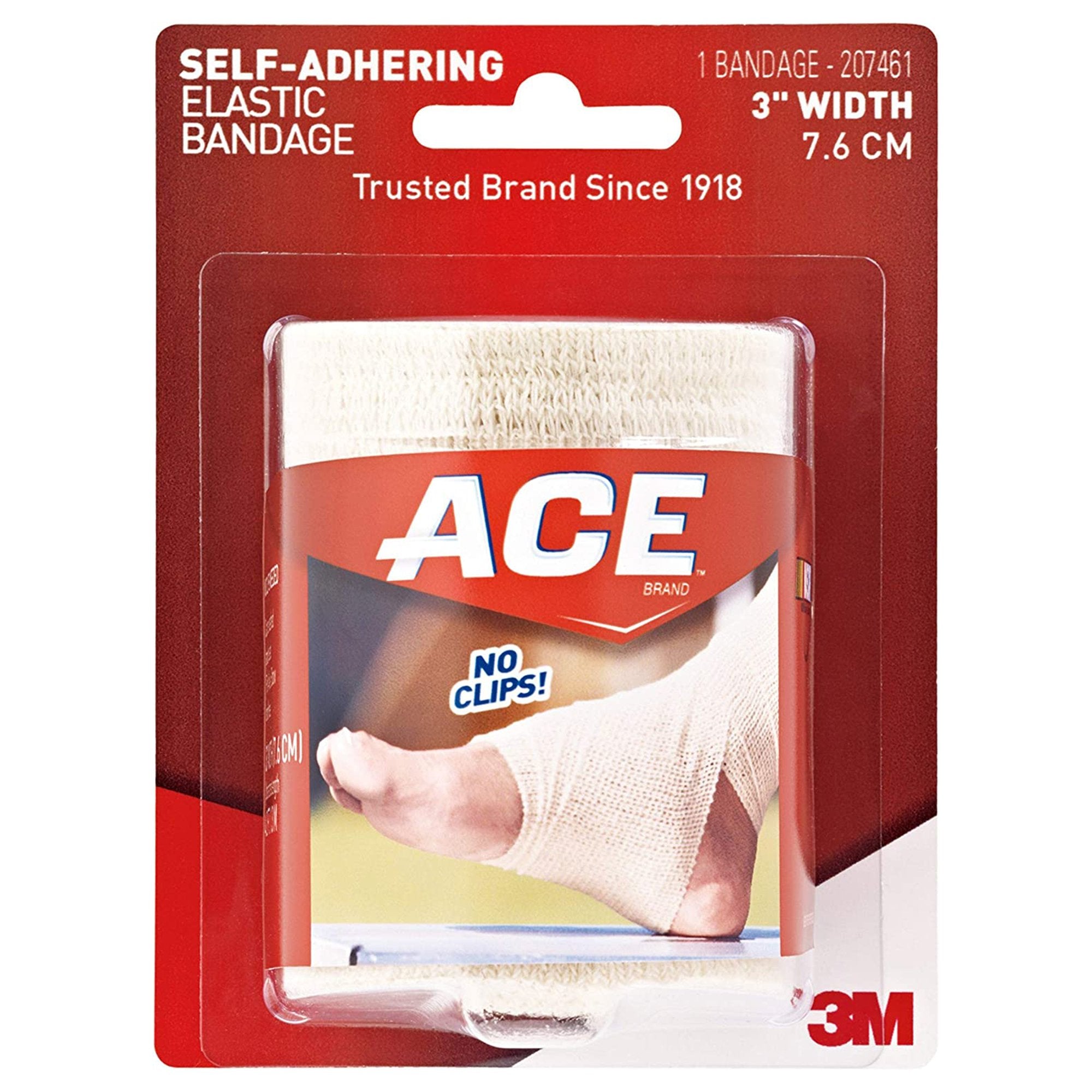 3M ACE Elastic Bandage 3 Inch Width X 5.3 Foot Self-Adherent Closure Tan NonSterile Standard Compression (976079_CS) 72/CS