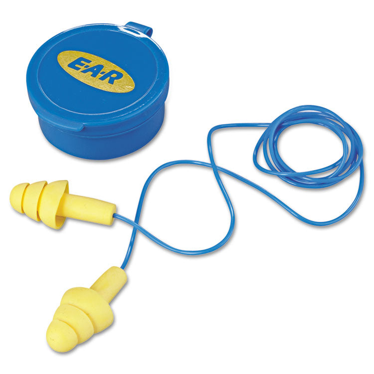 3M E-A-R UltraFit Multi-Use Earplugs, Corded, 25NRR, Yellow/Blue, 50 Pairs (MMM3404002) 50 Pairs