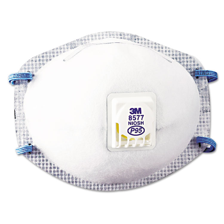 3M Particulate Respirator 8577, P95, One Size Fits All, 10/Box (MMM8577) Box of 10