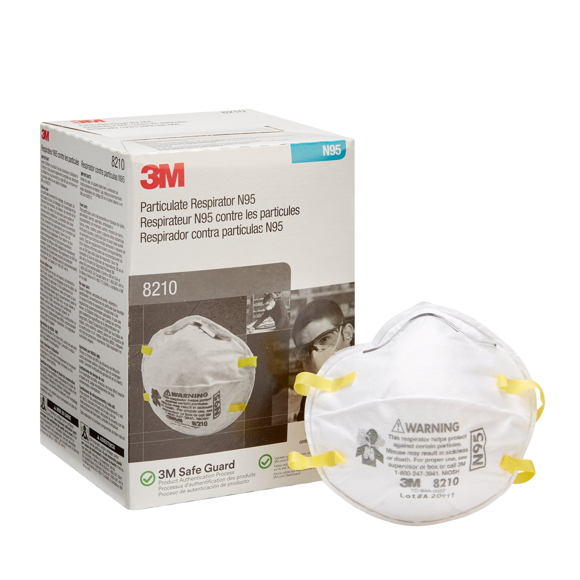 3M Particulate Respirator Mask Industrial N95 Not Rated Elastic Strap One Size Fits Most (794716_BX) 20/BX
