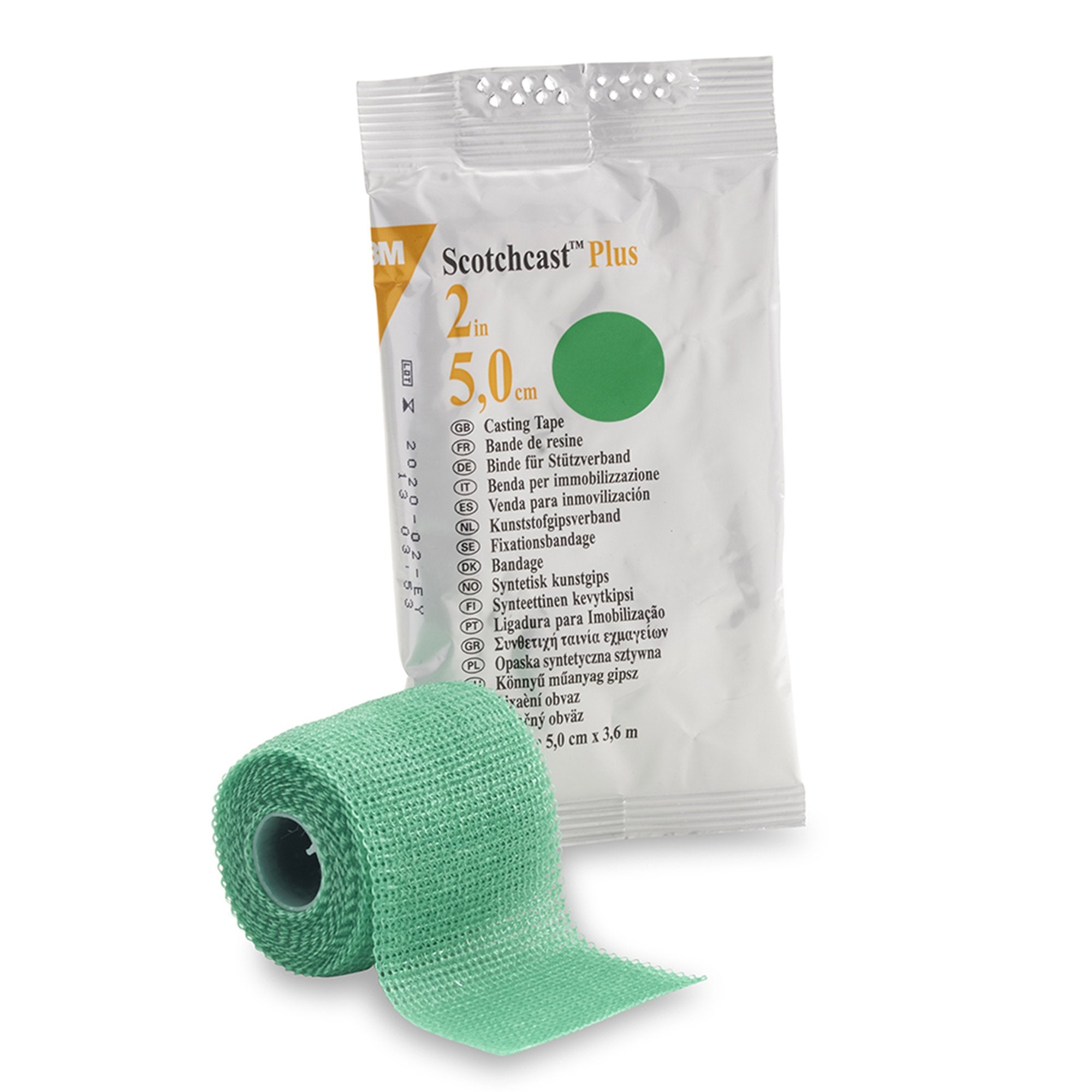 3M Scotchcast Plus Cast Tape 2 Inch X 12 Foot Fiberglass / Resin Green (201222_EA) 1/EA
