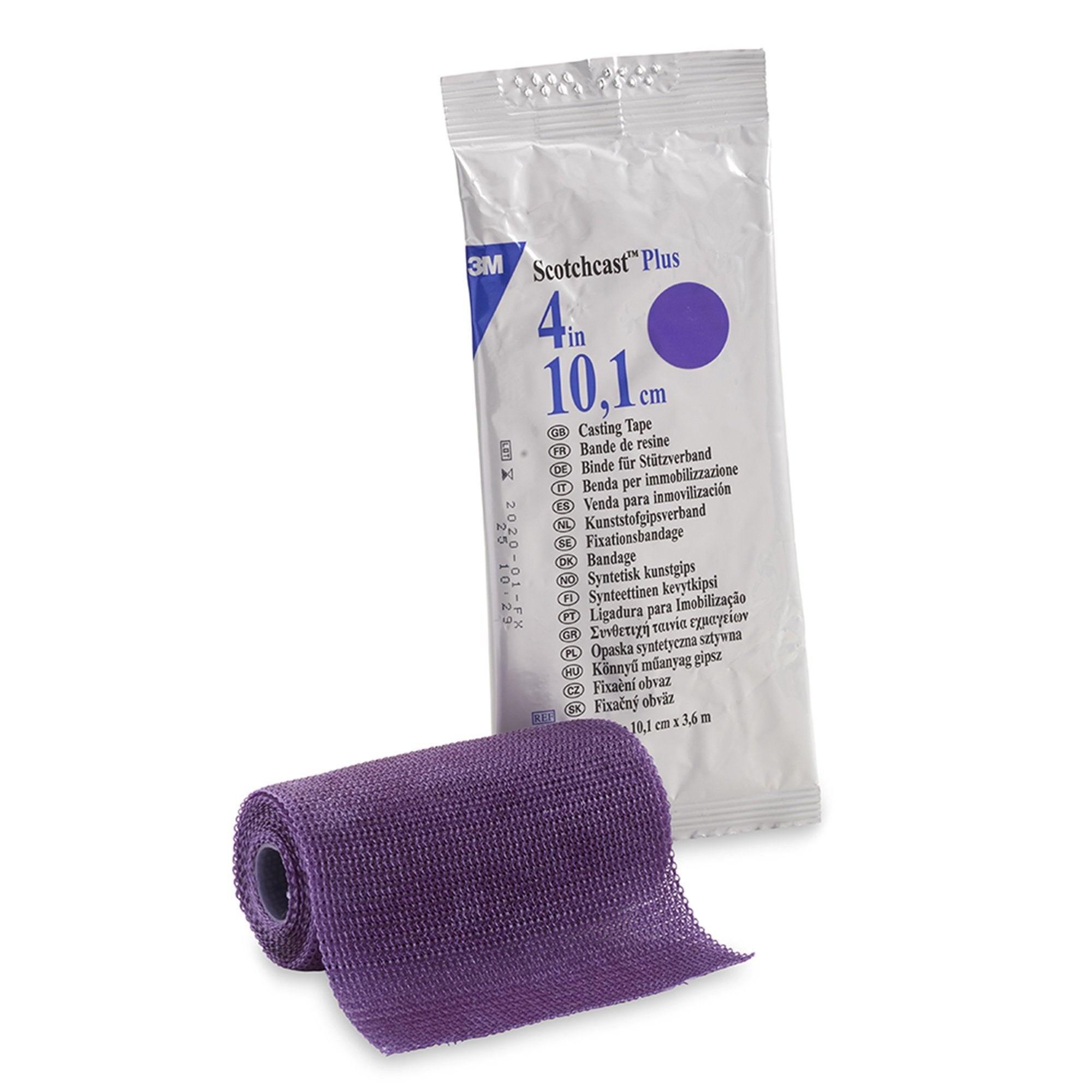 3M Scotchcast Plus Cast Tape 4 Inch X 12 Foot Fiberglass / Resin Purple (199971_CS) 10/CS