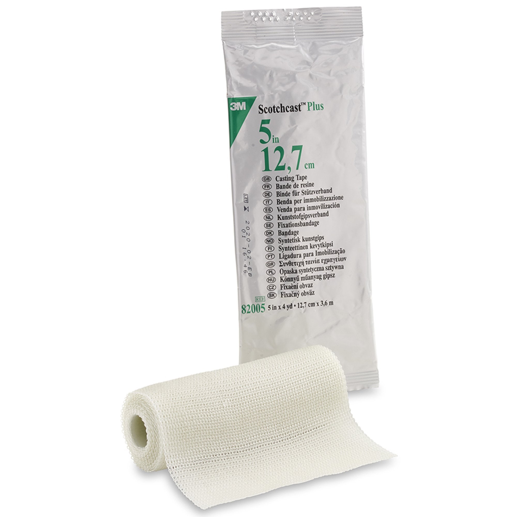 3M Scotchcast Plus Cast Tape 5 Inch X 12 Foot Fiberglass / Resin White (199224_RL) 1/RL