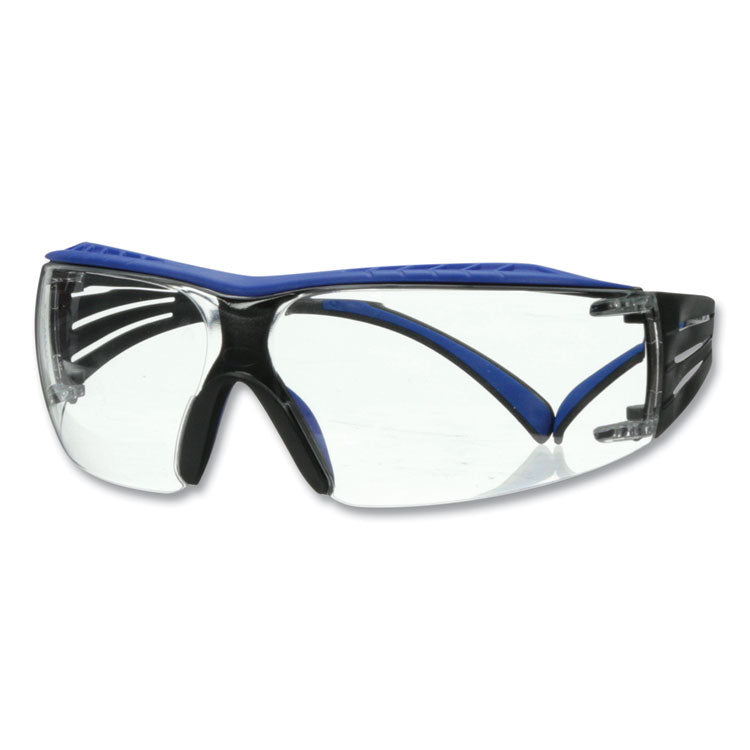 3M SecureFit Protective Eyewear, 200 Series, Blue/Gray Plastic Frame, Clear Polycarbonate Lens (MMMSF204SGAFBLU) Each