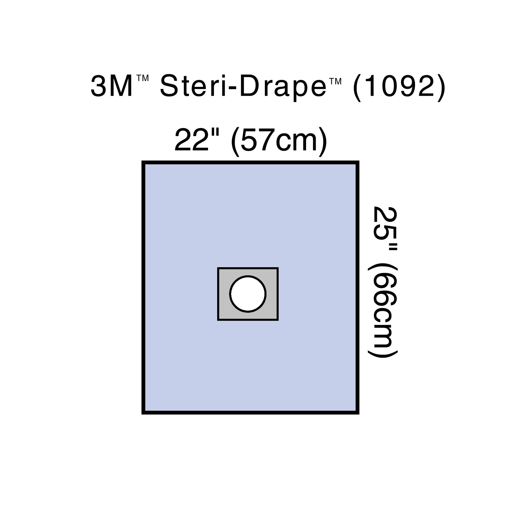 3M Steri-Drape Surgical Drape Small Drape with Aperture 22 W X 25 L Inch Sterile (5727_BX) 25/BX