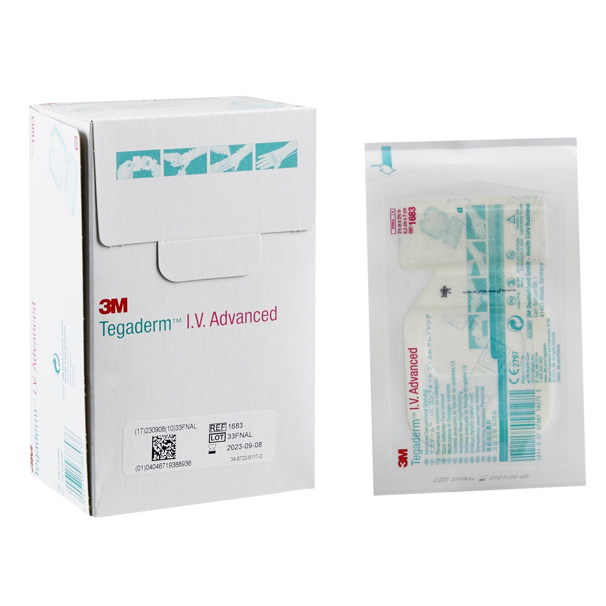 3M Tegaderm I.V. Dressing Film 2-1/2 X 2-3/4 Inch Sterile (761469_CS) 400/CS