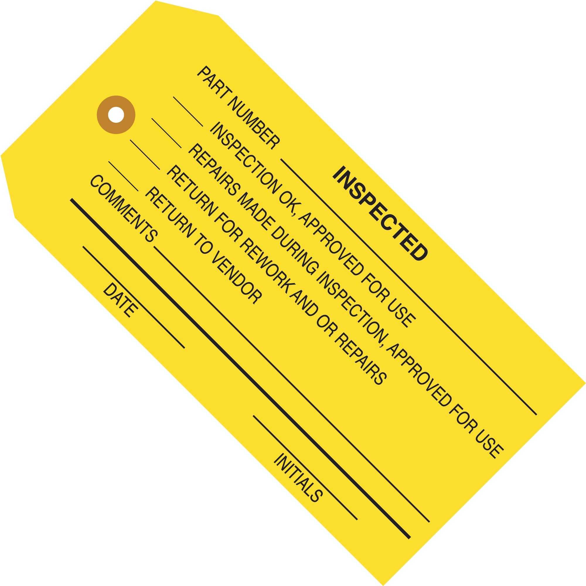 4 3/4 x 2 3/8" - "Inspected" Inspection Tags (G20061) Case Of 1000