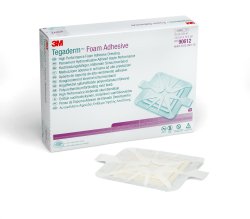 3M Tegaderm High Performance Foam Dressing 5-5/8 X 5-5/8 Inch With Border Film Backing Acrylic Adhesive Square Sterile (459259_BX) 10/BX